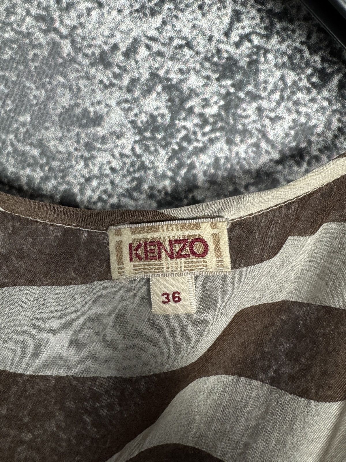Kenzo Women’s Kenzo Paris Silk Blouse Striped Top Luxury Size 36 Size XS / US 0-2 / IT 36-38 - 8 Thumbnail