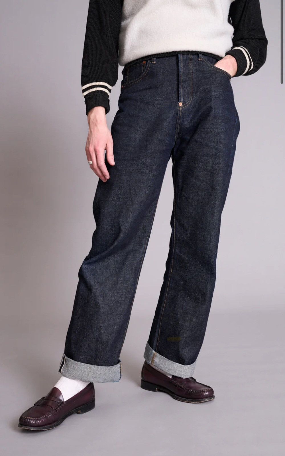 image of Scott Fraser Collection Sold Out Scott Fraser High Waisted Denim Jeans Size 32 in Blue, Men's