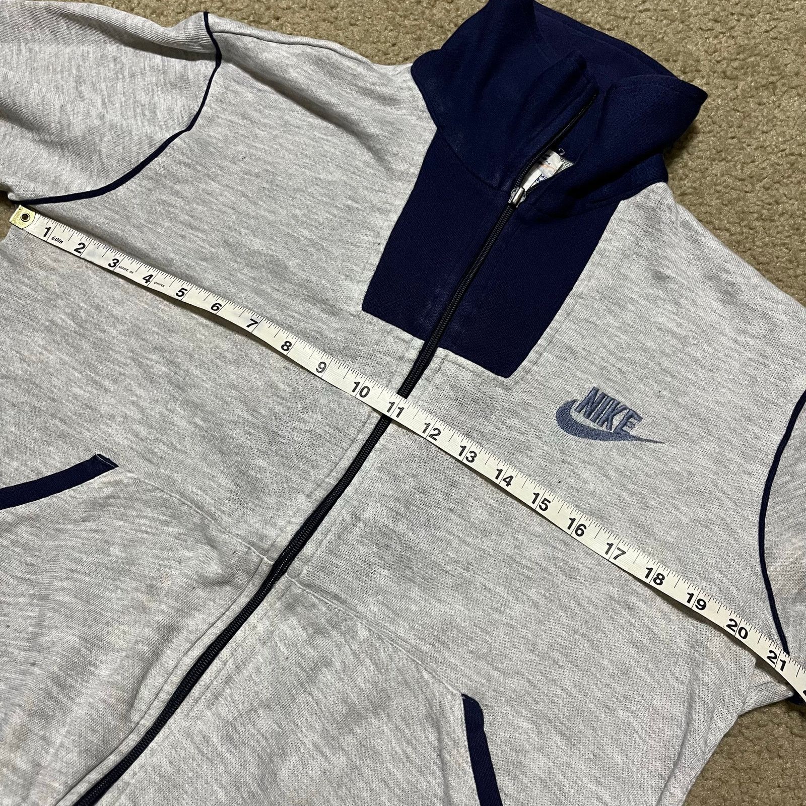 Nike Vintage 80s Nike Track Full Zip Grey Jacket Taiwan Made Med. Size US M / EU 48-50 / 2 - 5 Thumbnail
