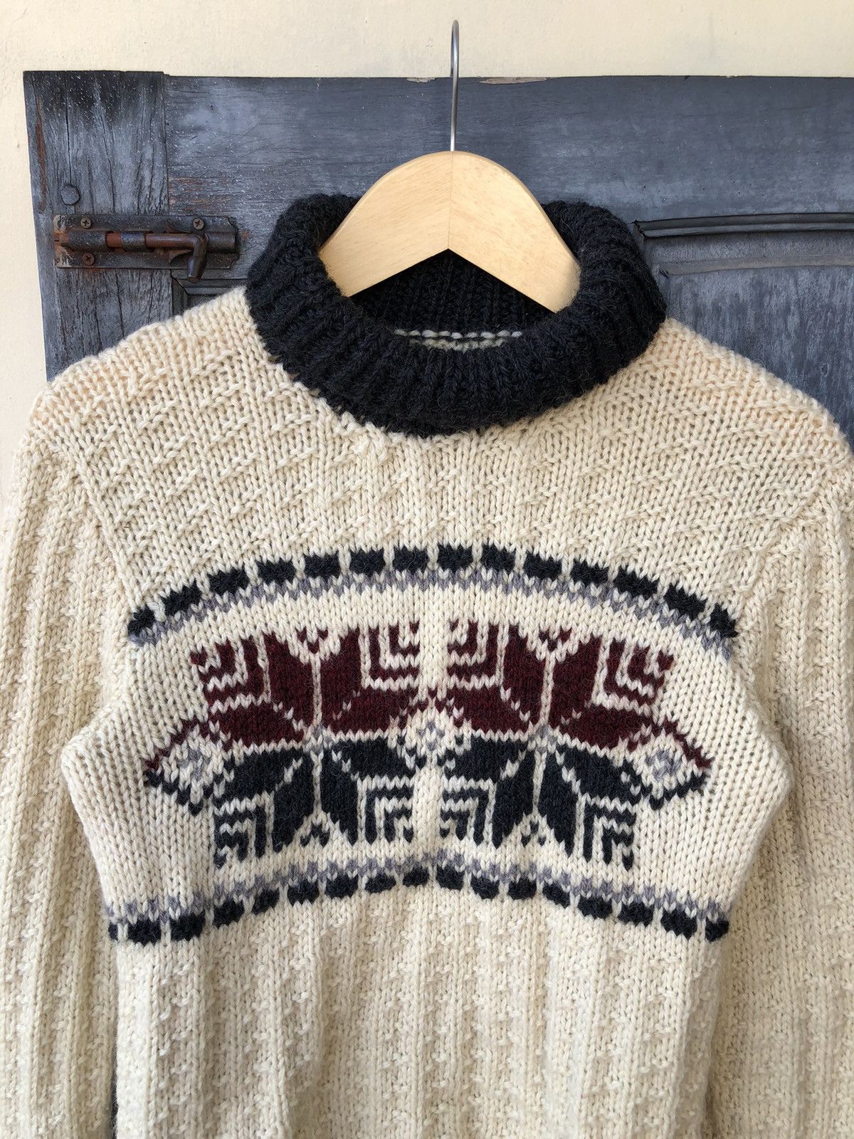 Vintage Sweet Grandma Handmade Knit With Snow Graphic on Both Side Size US S / EU 44-46 / 1 - 4 Thumbnail