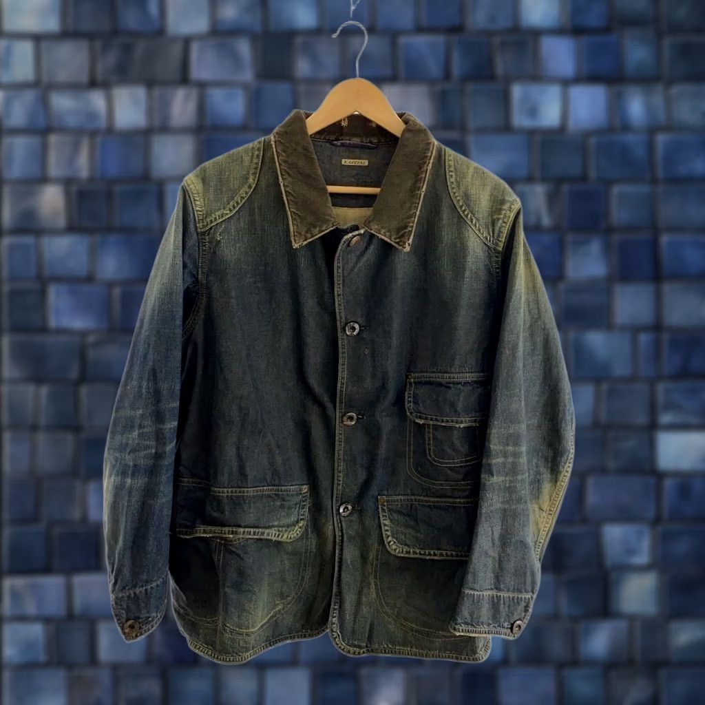 Kapital KAPITAL Jacket Cotton Caverall Corduroy Collar Buttoned Size 3 Indigo Mens Used Size US S / EU 44-46 / 1 - 1 Thumbnail