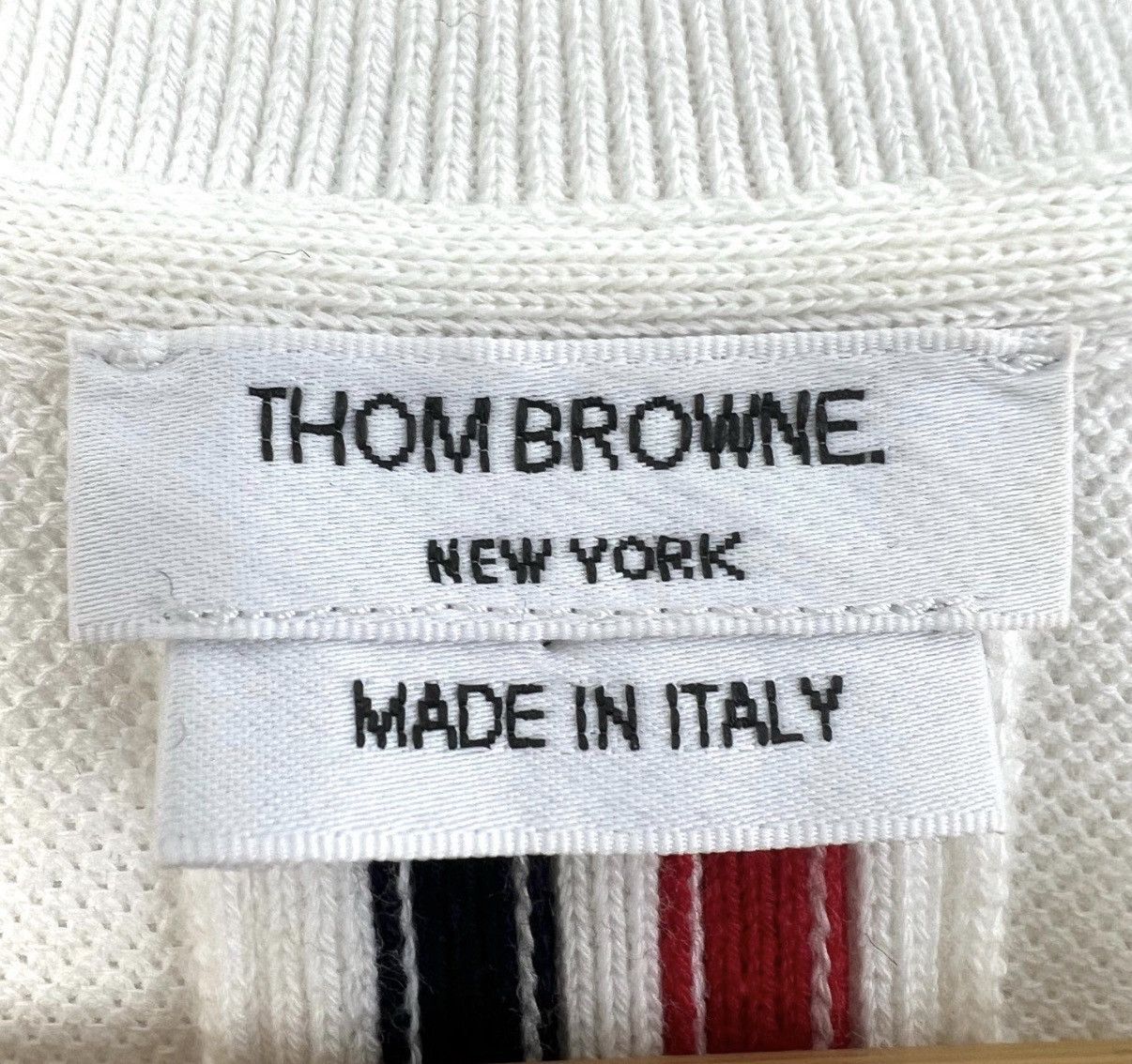 Thom Browne Thom Browne White Short Sleeve with Back Stripe K12 Size US XS / EU 42 / 0 - 4 Thumbnail