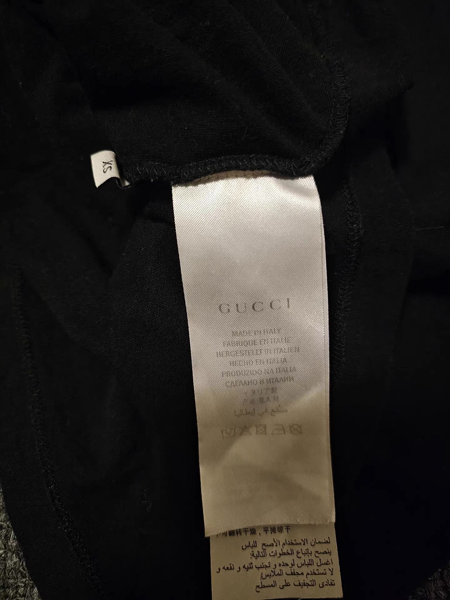 Gucci Gucci Black Short Sleeve T-shirt, Size US XS / EU 42 / 0 - 5 Thumbnail