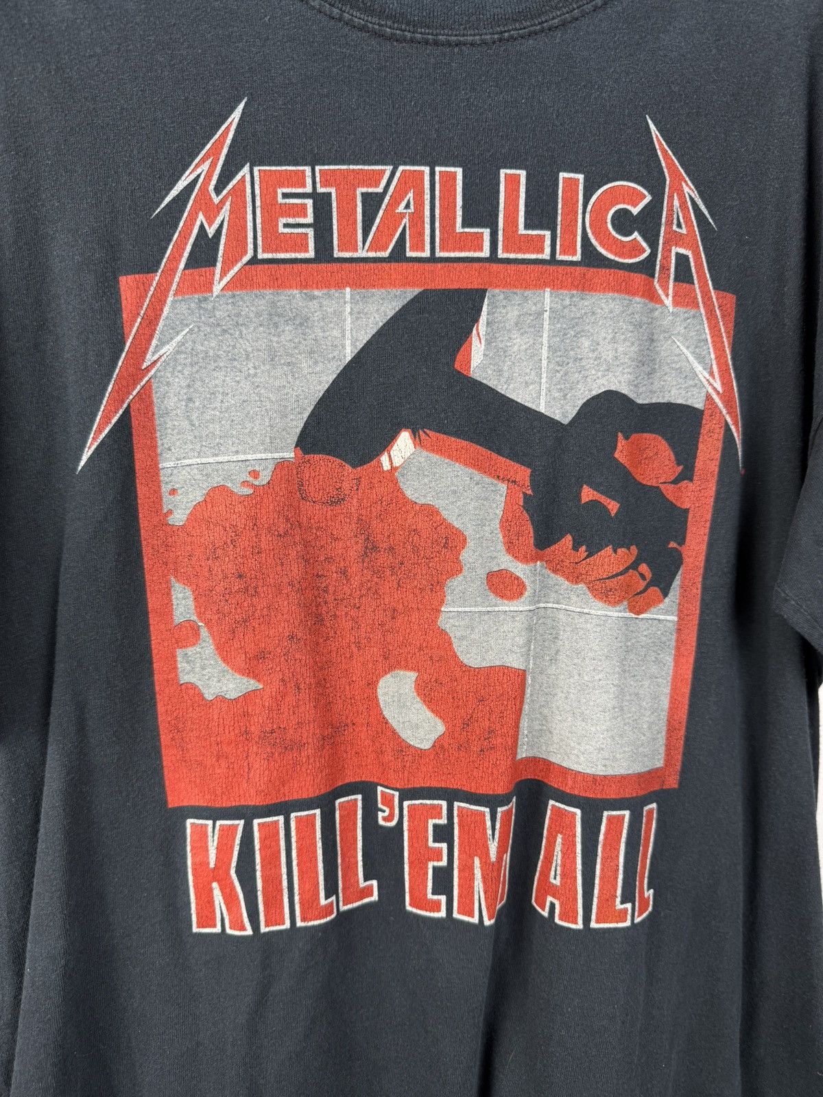 Band Tees × Vintage VNTG Metallica Kill Em All Tour Band Tee Shirt Mens 00s Size US L / EU 52-54 / 3 - 2 Thumbnail