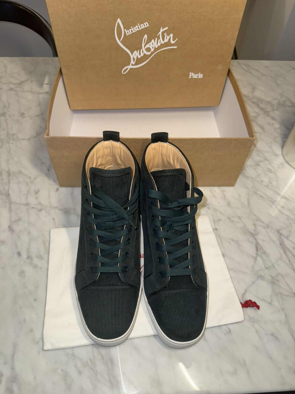Christian Louboutin Louis Orlato Flat - Velvet Courduroy - Vosges Size US 9 / EU 42 - 4 Thumbnail