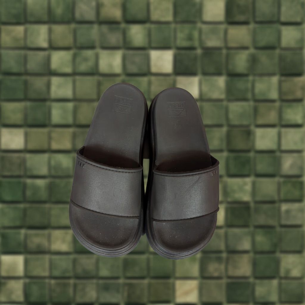 REEF Reef Cushion Bondi Bay Slide Sandals Black Size 8 Womens Beach Resort Comfort Cushioned Slip On Flat Heel Summer Cruise Vacation Shoes Size US 8 / IT 38 - 1 Thumbnail
