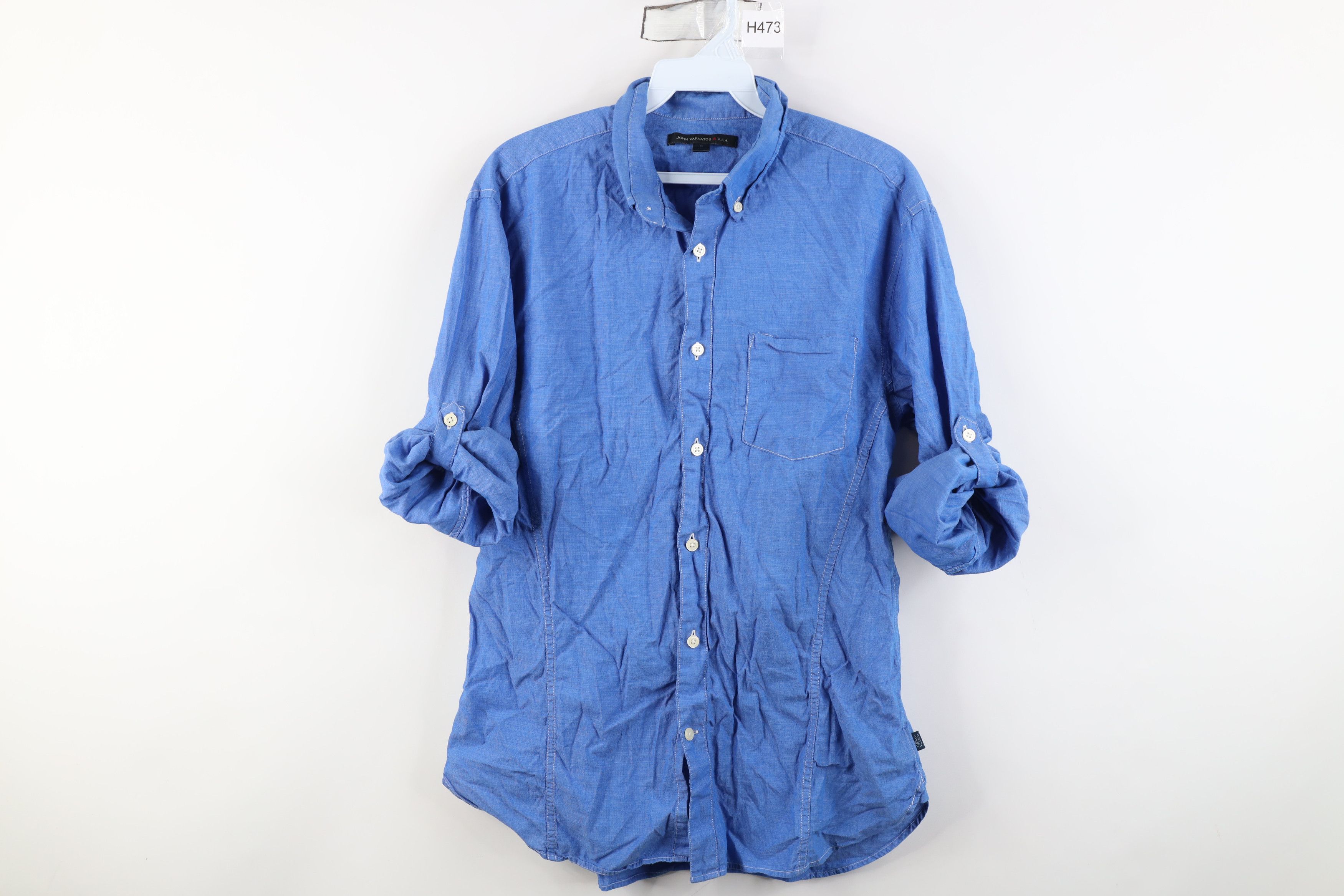 John Varvatos John Varvatos USA Roll Cuff Collared Button Down Shirt Size US S / EU 44-46 / 1 - 8 Thumbnail