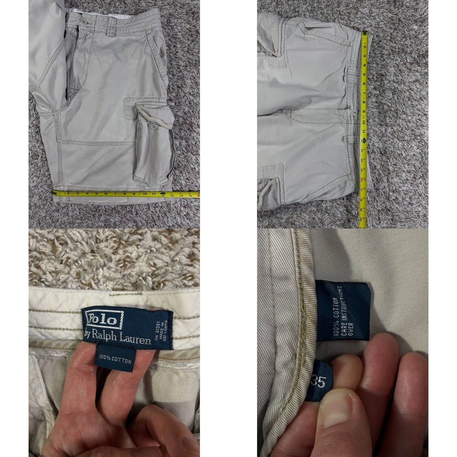 Polo Ralph Lauren Polo Ralph Lauren Classic Chino Cargo Shorts Light Gray Size 35 Men Size US S / EU 44-46 / 1 - 8 Thumbnail