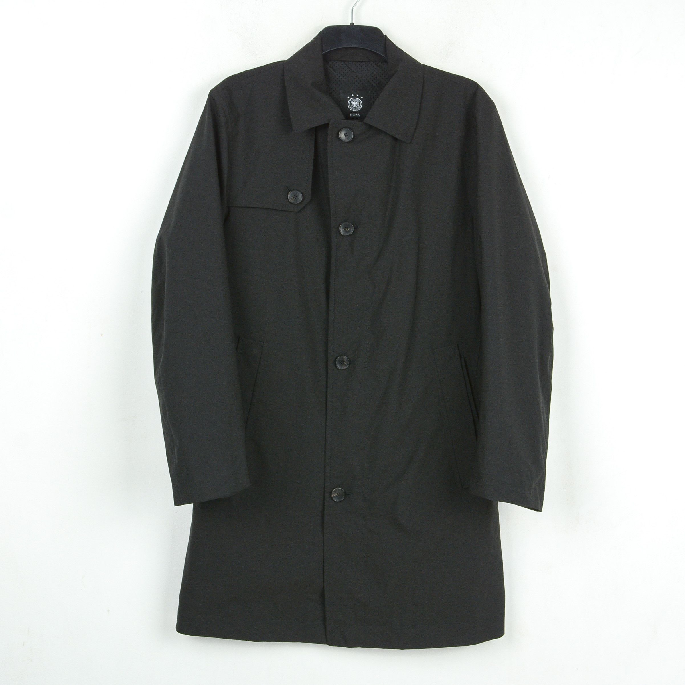 image of Fifa World Cup x German Germany Mens S Football Soccer Jacket Us 38L Trench Coat Mac in Black (Size