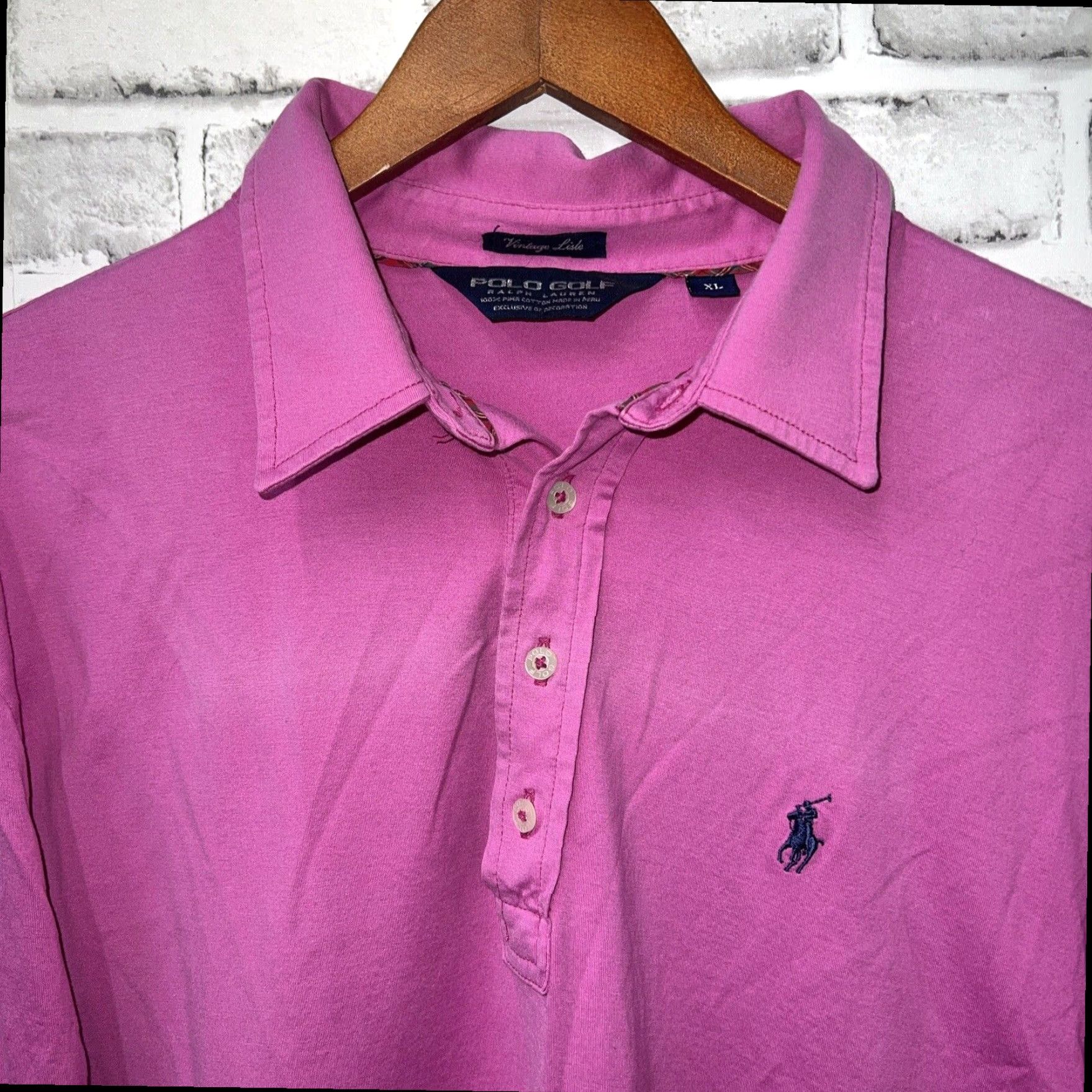 Ralph Lauren VINTAGE Polo Golf Ralph Lauren Pink Polo Shirt Mens XL Golf Size US XL / EU 56 / 4 - 2 Thumbnail
