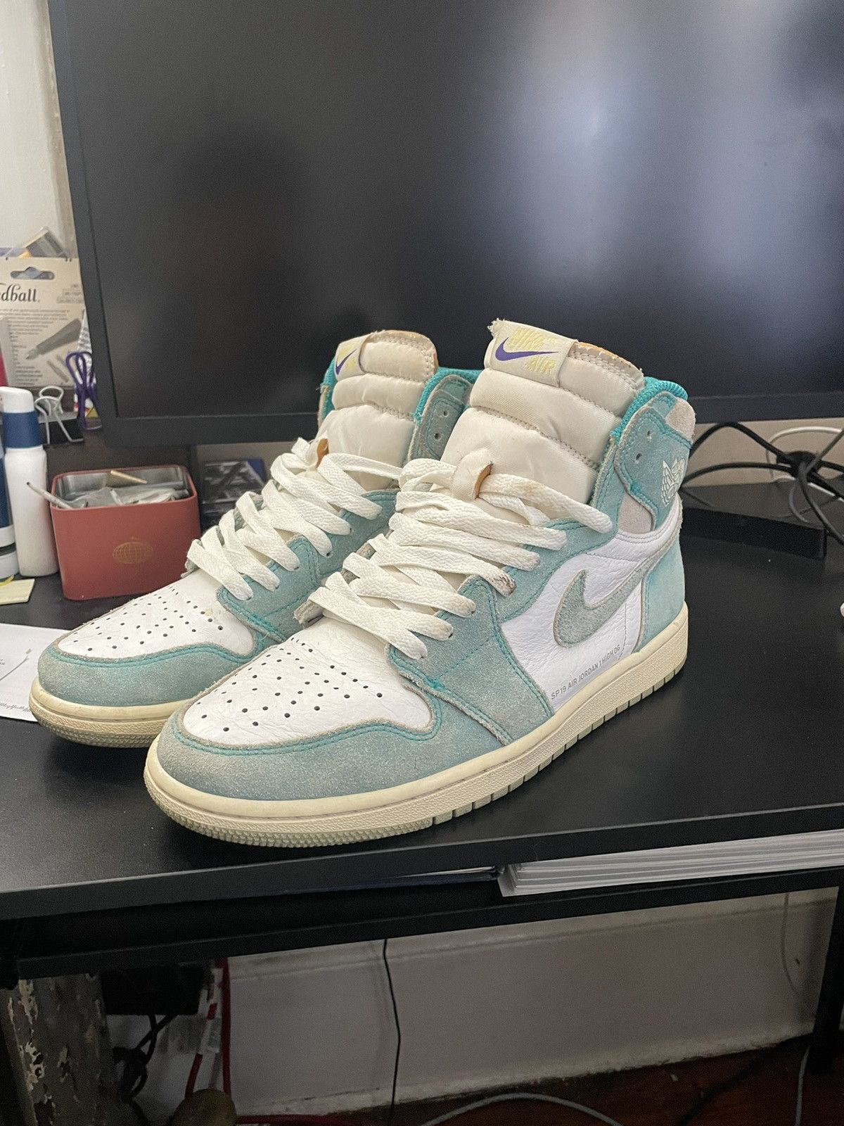 image of Jordan Nike Air Jordan 1 Retro High OG Turbo Green 2019 Shoes, Men's (Size 10)