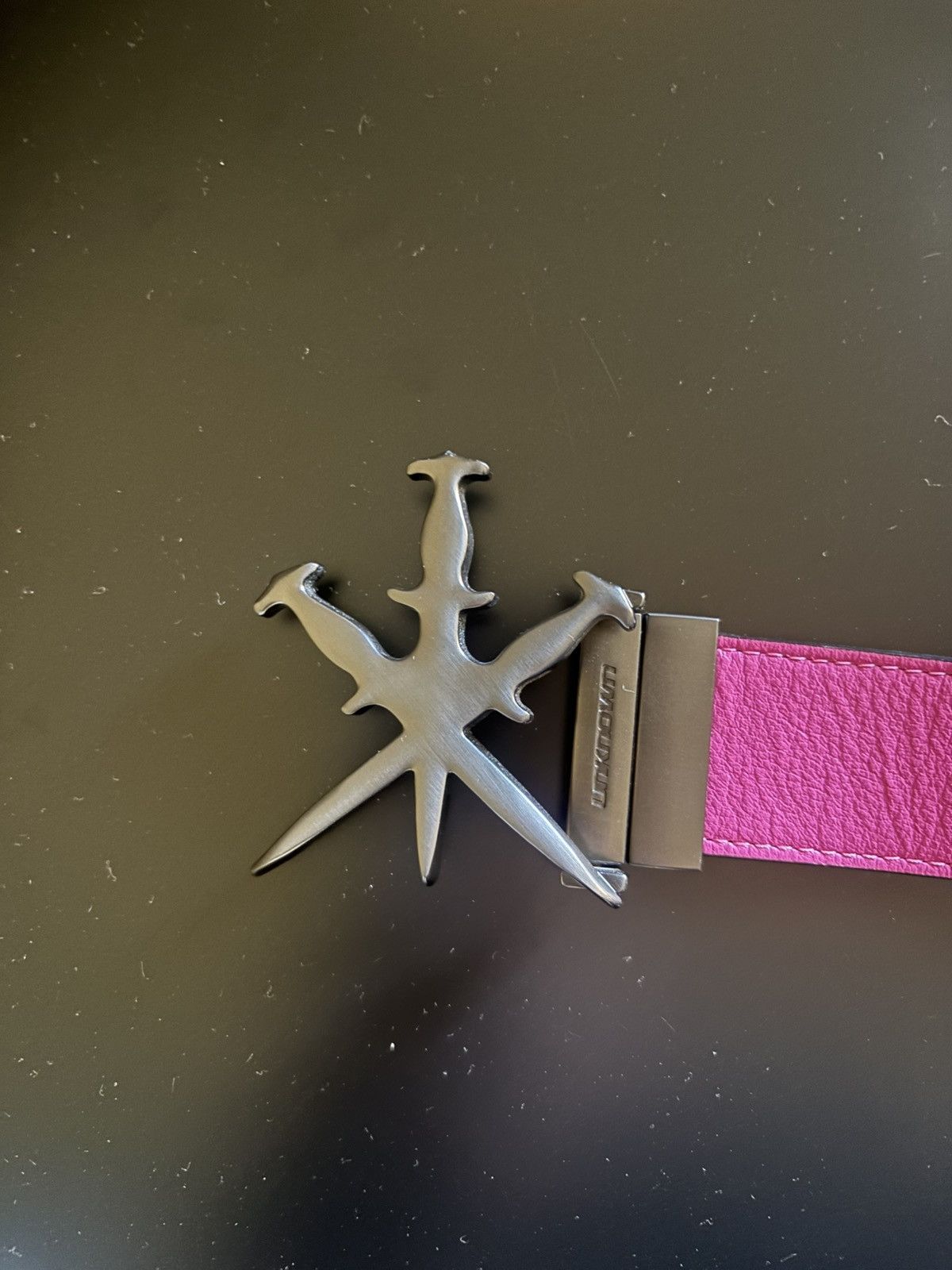 Unknown London UNKNOWN PINK DAGGER BELT Size 32 - 2 Thumbnail