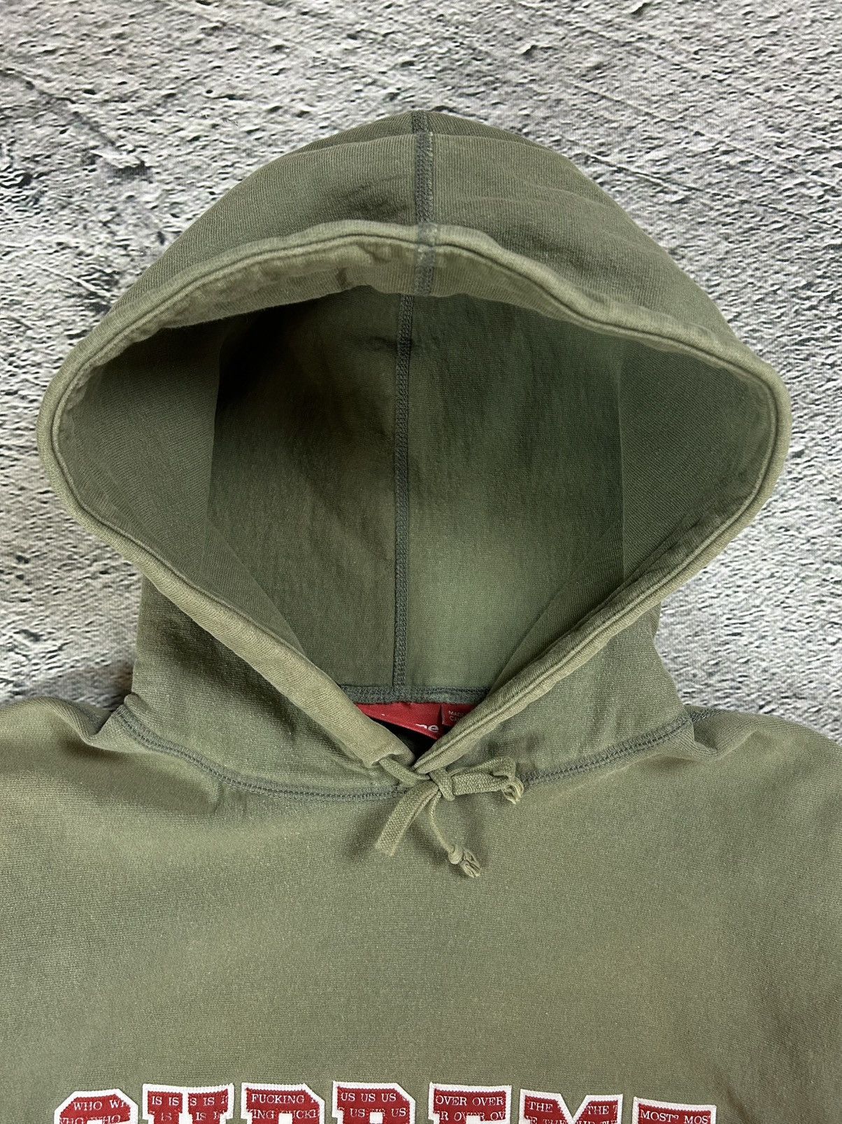 Supreme Supreme hoodie The Most Hooded light olive red big logo FW19 Size US XL / EU 56 / 4 - 3 Thumbnail