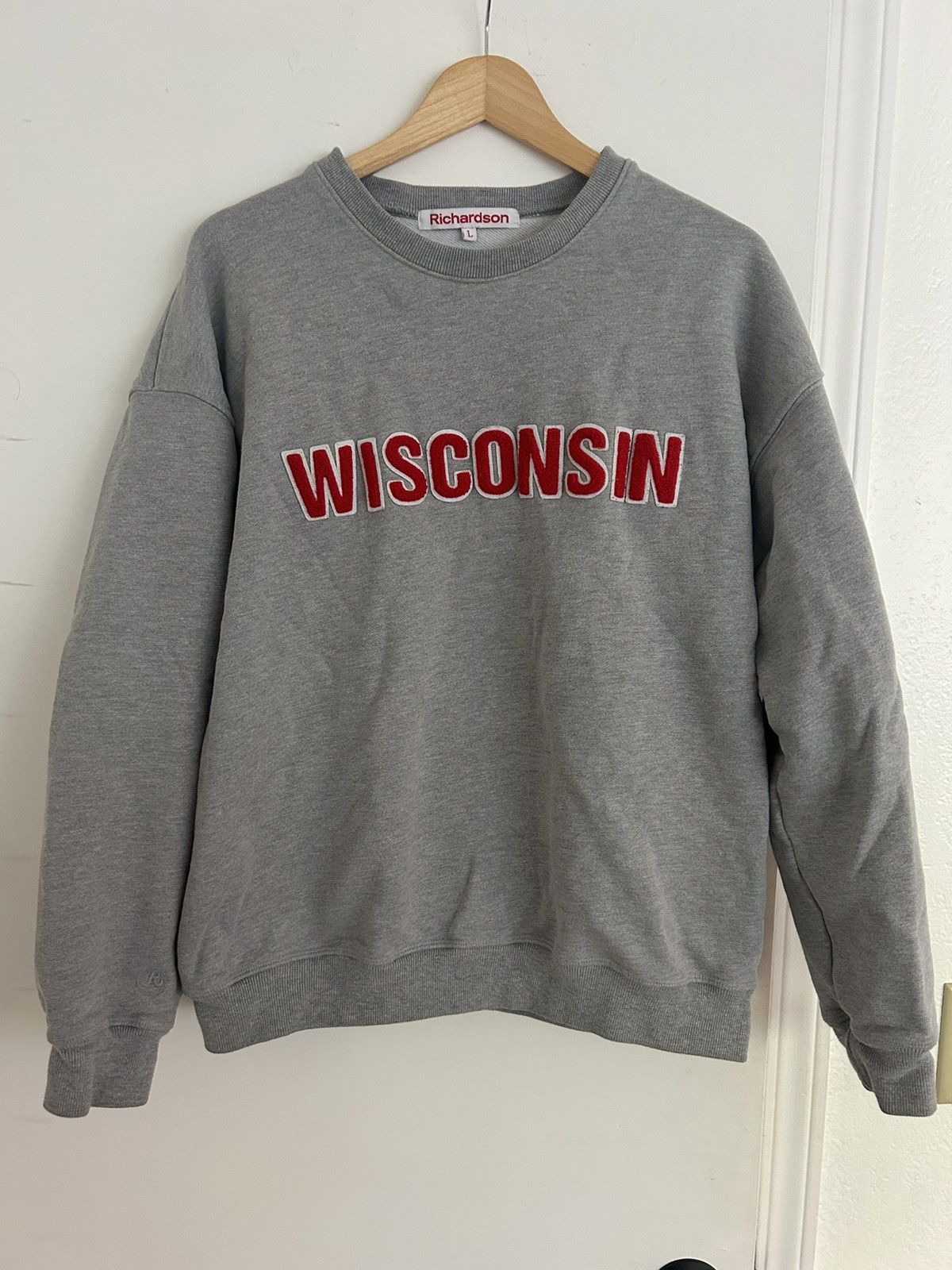 Richardson WISCONSIN puff lettering sweater Size US L / EU 52-54 / 3 - 1 Thumbnail