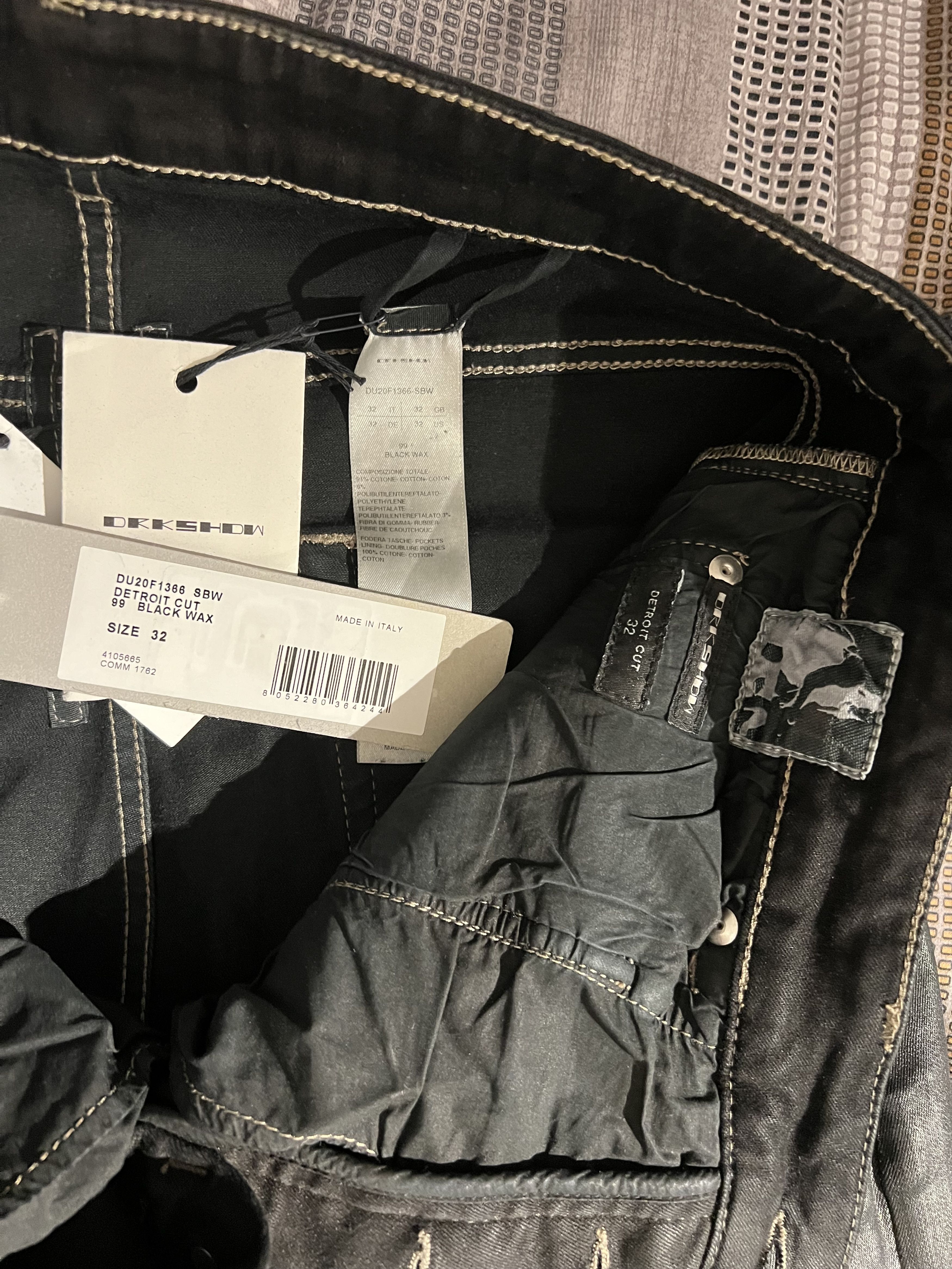 Rick Owens Drkshdw Rick Owens DRKSHDW Waxed Denim Detroit Cut SBW Size US 32 / EU 48 - 7 Thumbnail