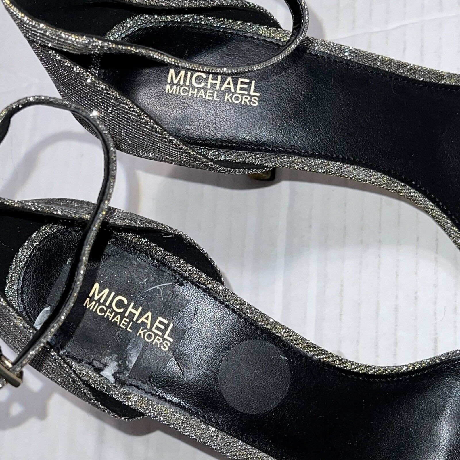 Michael Kors New Michael Kors Margot Glitter Gold Platform Heels 8.5 M Size US 8.5 / IT 38.5 - 7 Thumbnail
