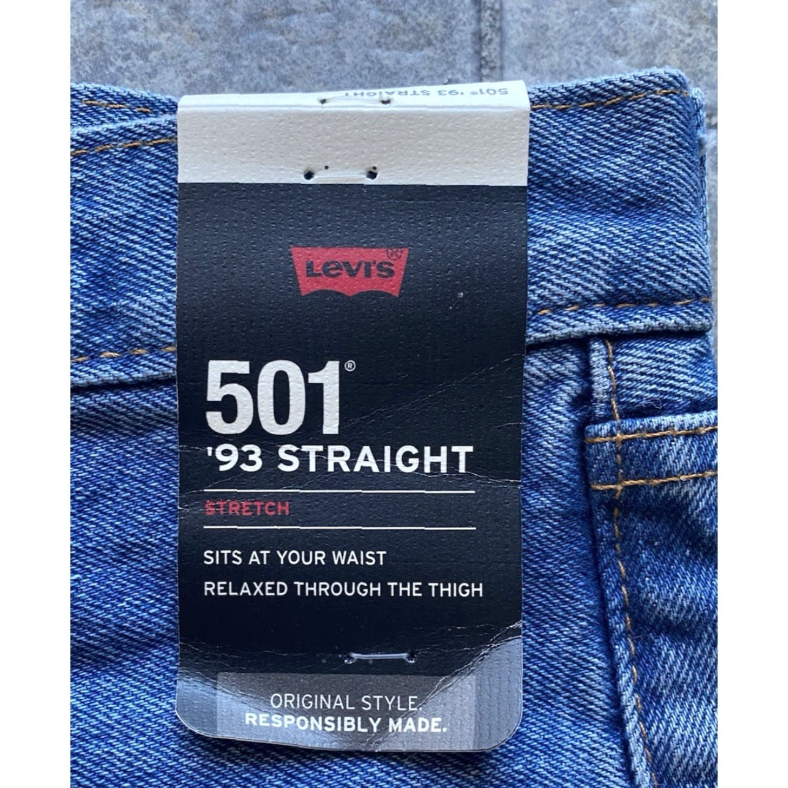 Levi's VINTAGE Levi's 501 Jeans Straight 42x32 Men’s Blue 93 Big E NWT Premium 501 Jeans Mens Size US 42 / EU 58 - 6 Thumbnail