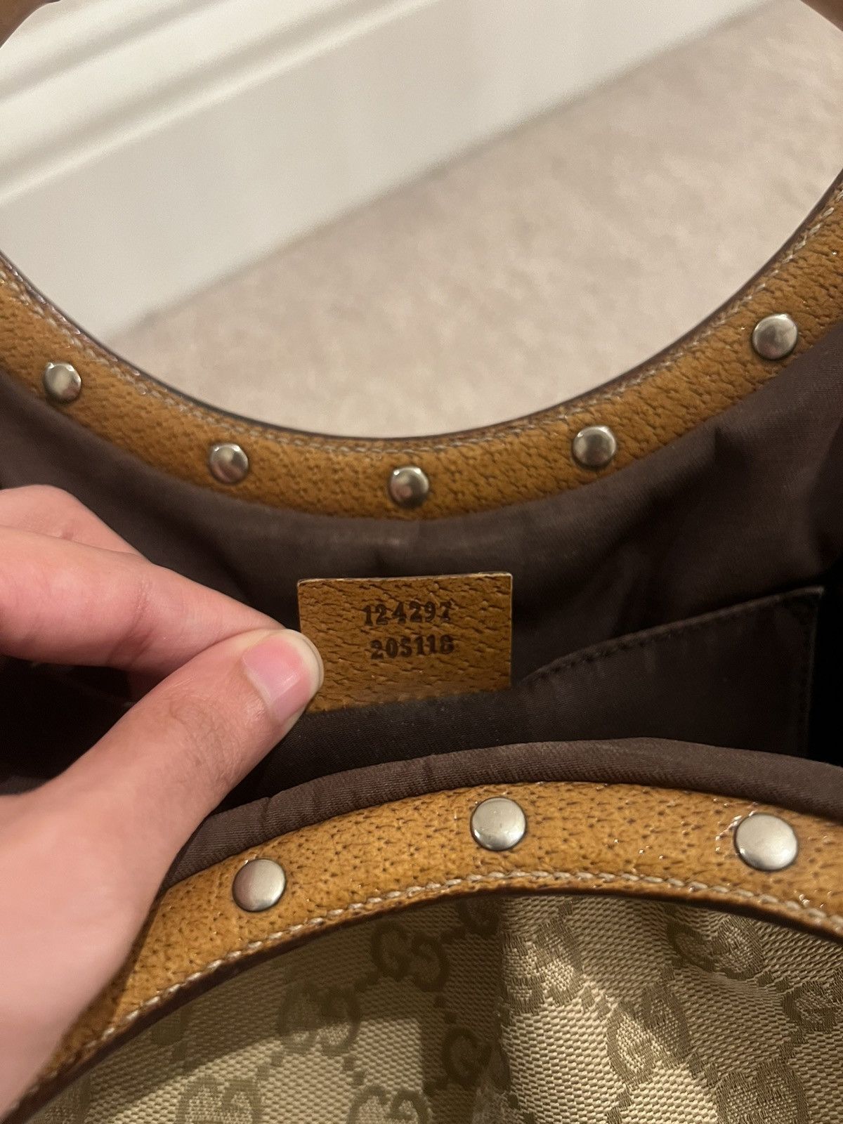 Gucci Gucci GG Signature Canvas Bamboo Handle Handbag Size ONE SIZE - 5 Thumbnail