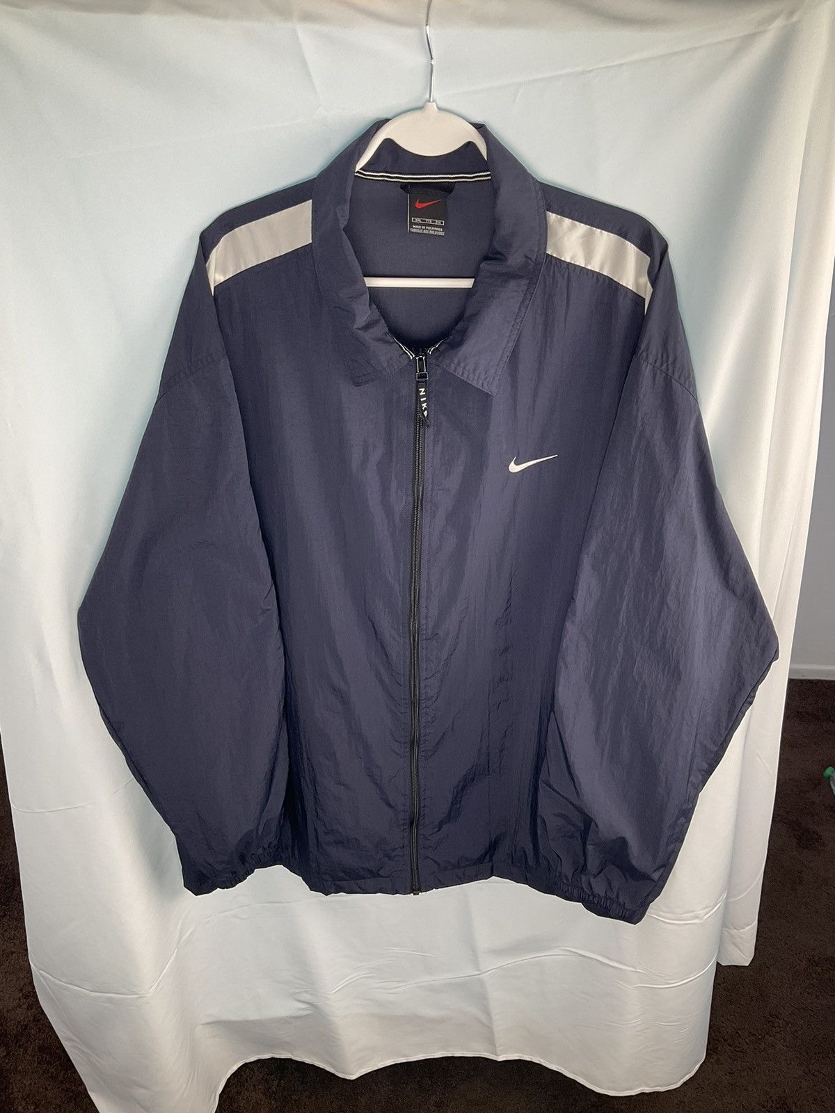 image of Nike Vintage Y2K Jacket in Navy Blue, Men's (Size 2XL)