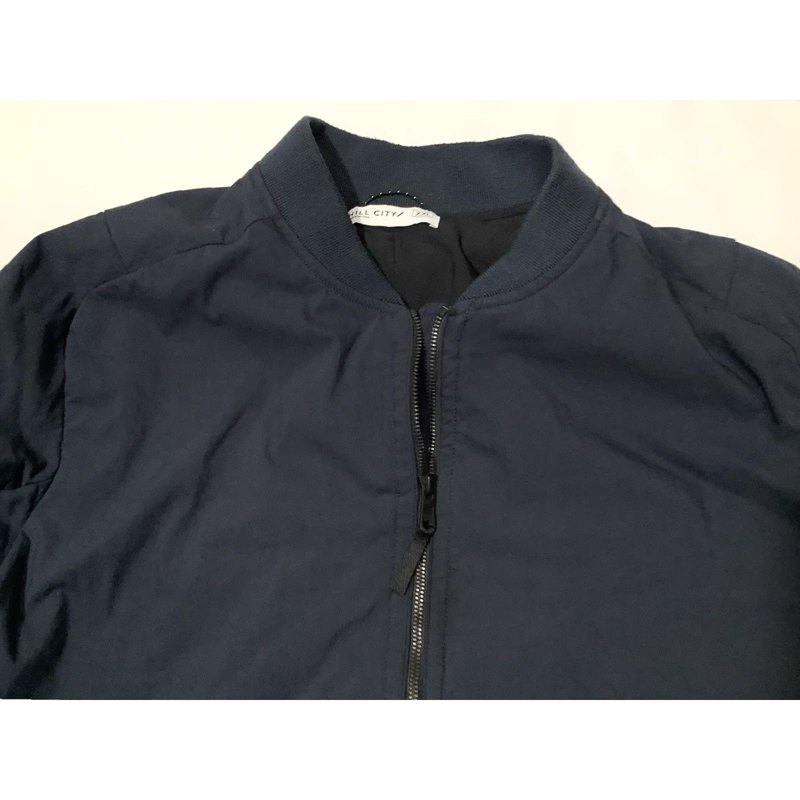 Vintage Hill City Bomber Jacket Blue XXL Water Resistant Zip Up Long Sleeve Men Size US XXL / EU 58 / 5 - 2 Thumbnail