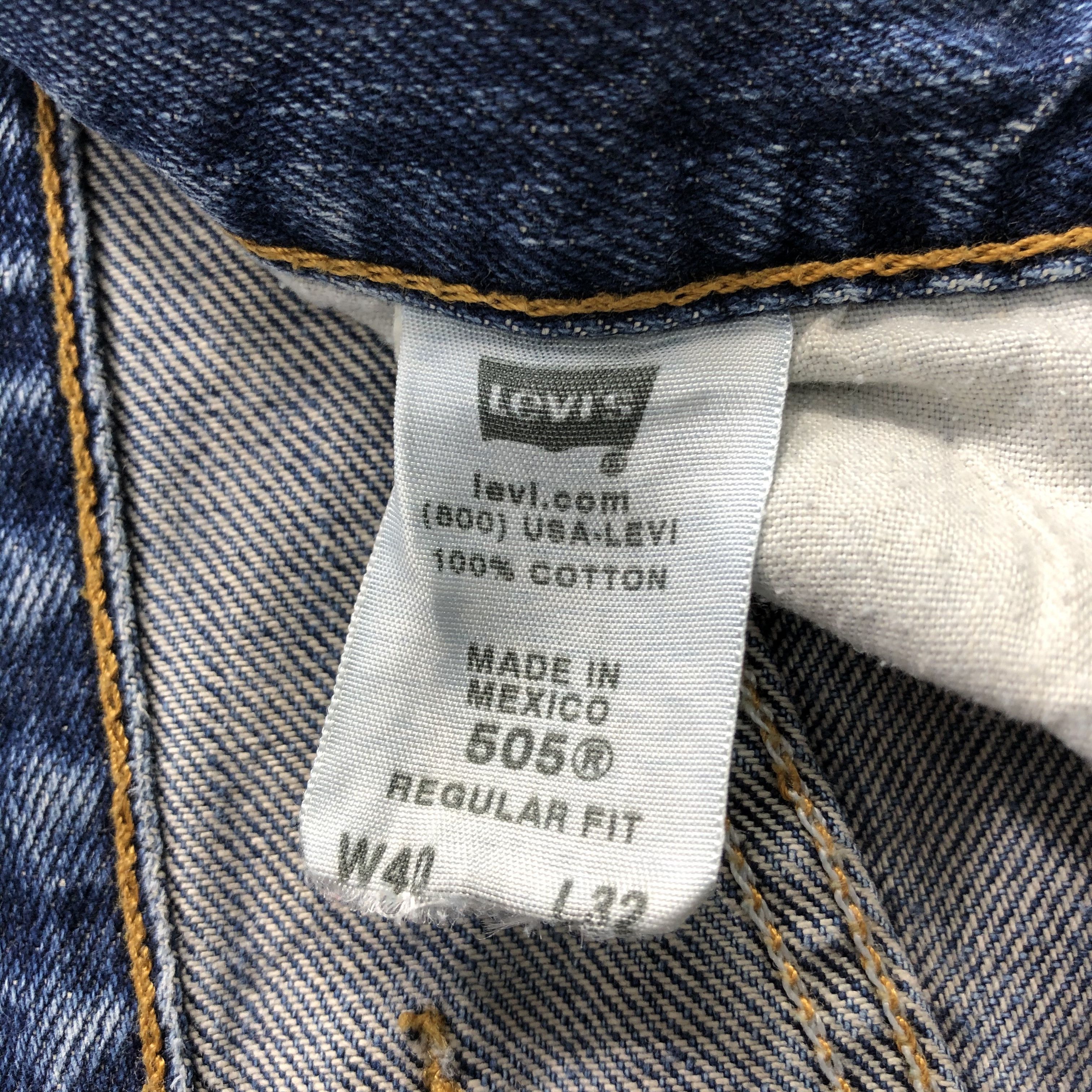 Levi's Vintage Blue Wash Levis 505 Jeans-J1660 Size US 40 / EU 56 - 11 Thumbnail