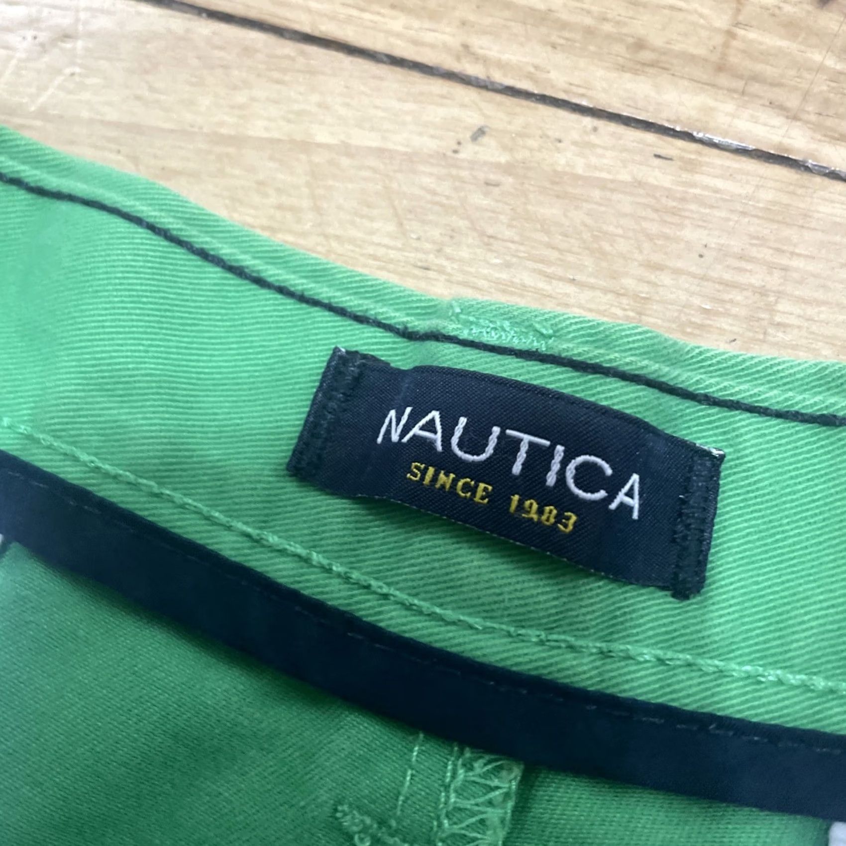Nautica Nautica Shorts Men 32W Bright Green Deck Shorts Flat Chino Yachty Beach 32x9 Size US 32 / EU 48 - 4 Thumbnail