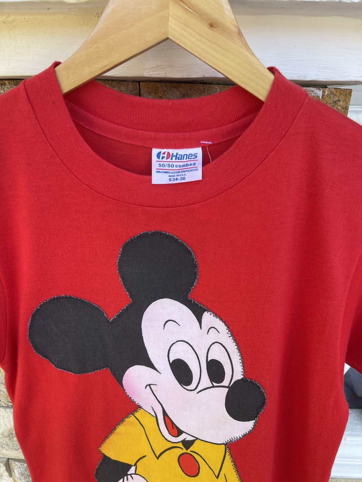 Disney × Mickey Mouse × Vintage Last Drop🔥Vtg 70s Mickey Mouse Back To The Future Movie Tee Size US S / EU 44-46 / 1 - 5 Thumbnail