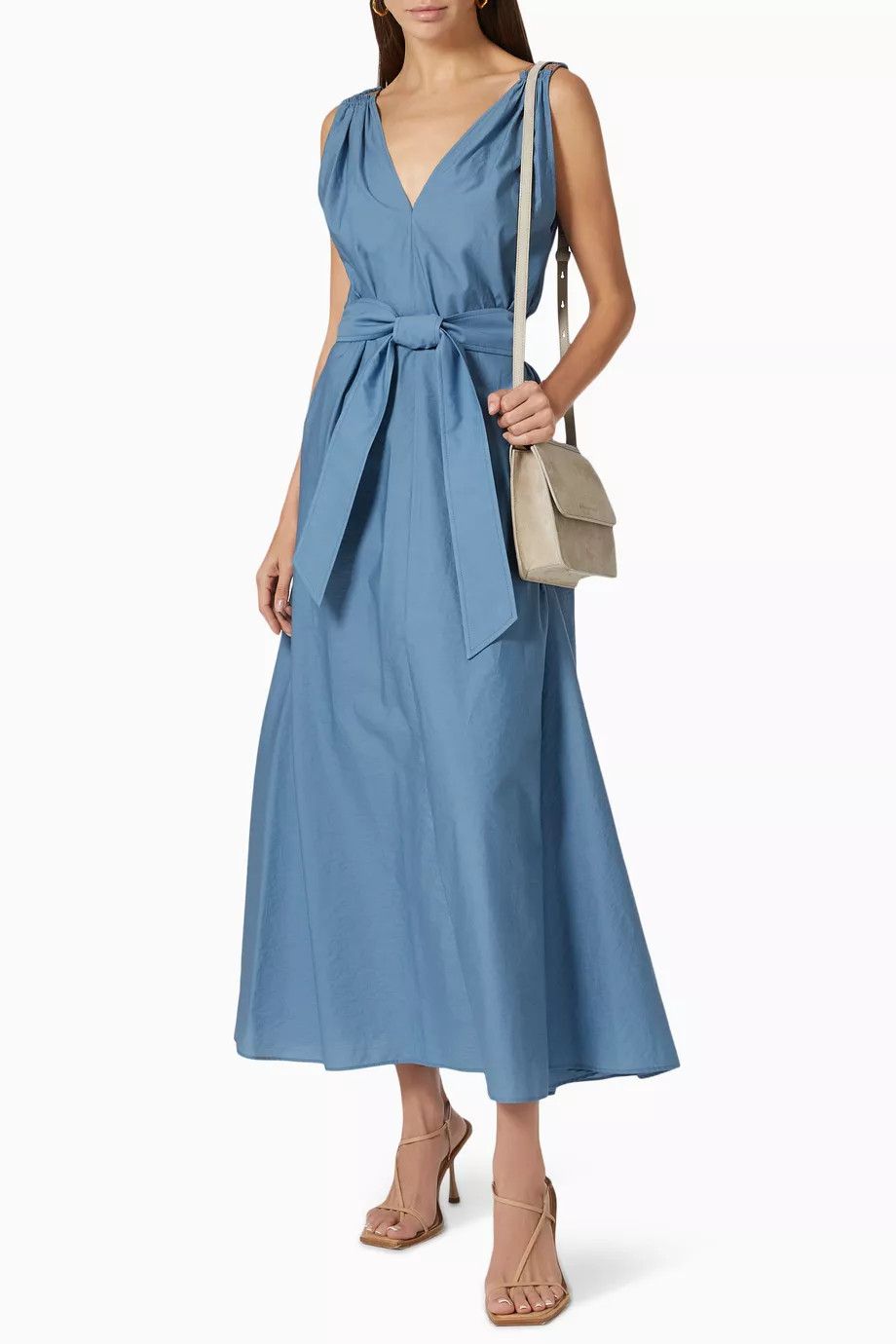 Brunello Cucinelli o1w1db10825 Dress in Bright Blue Size M / US 6-8 / IT 42-44 - 2 Thumbnail