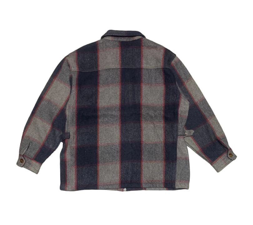 Japanese Brand Vintage 80s Plaid Wool Flannel Shirt Jacket By Glove House Size US L / EU 52-54 / 3 - 2 Thumbnail