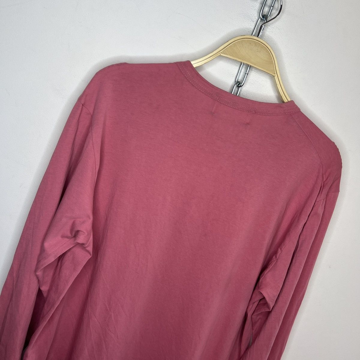 Comme des Garcons SHIRT × Lacoste Lacoste Comme Des Garcons Bias-Cut Longsleeve Tshirt Pink Size US L / EU 52-54 / 3 - 8 Thumbnail