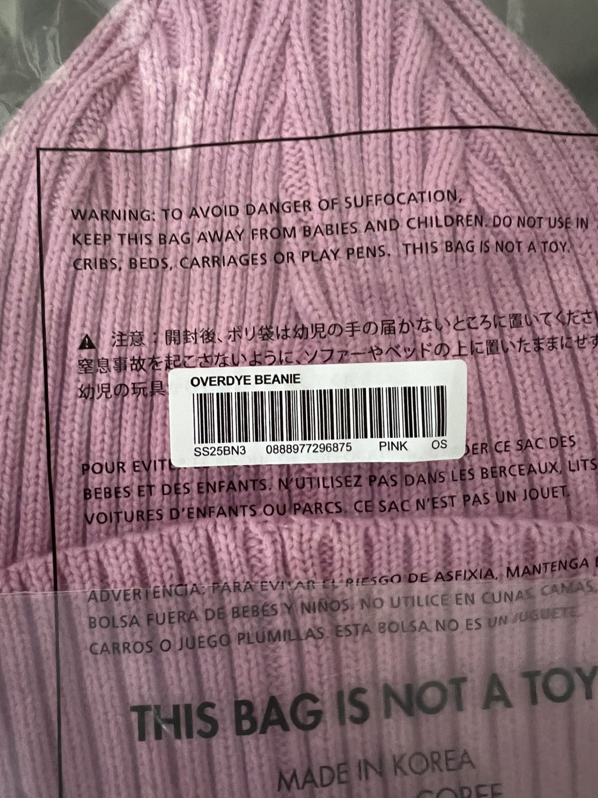 Supreme Supreme Overdyed Beanie Pink Size ONE SIZE - 3 Thumbnail