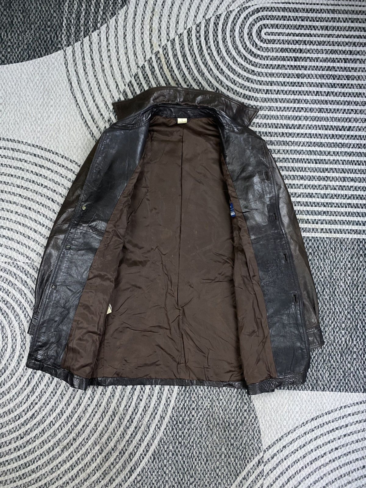 Genuine Leather Vintage Intermezzo Dark Brown Button Up Leather Jacket Size US M / EU 48-50 / 2 - 6 Thumbnail