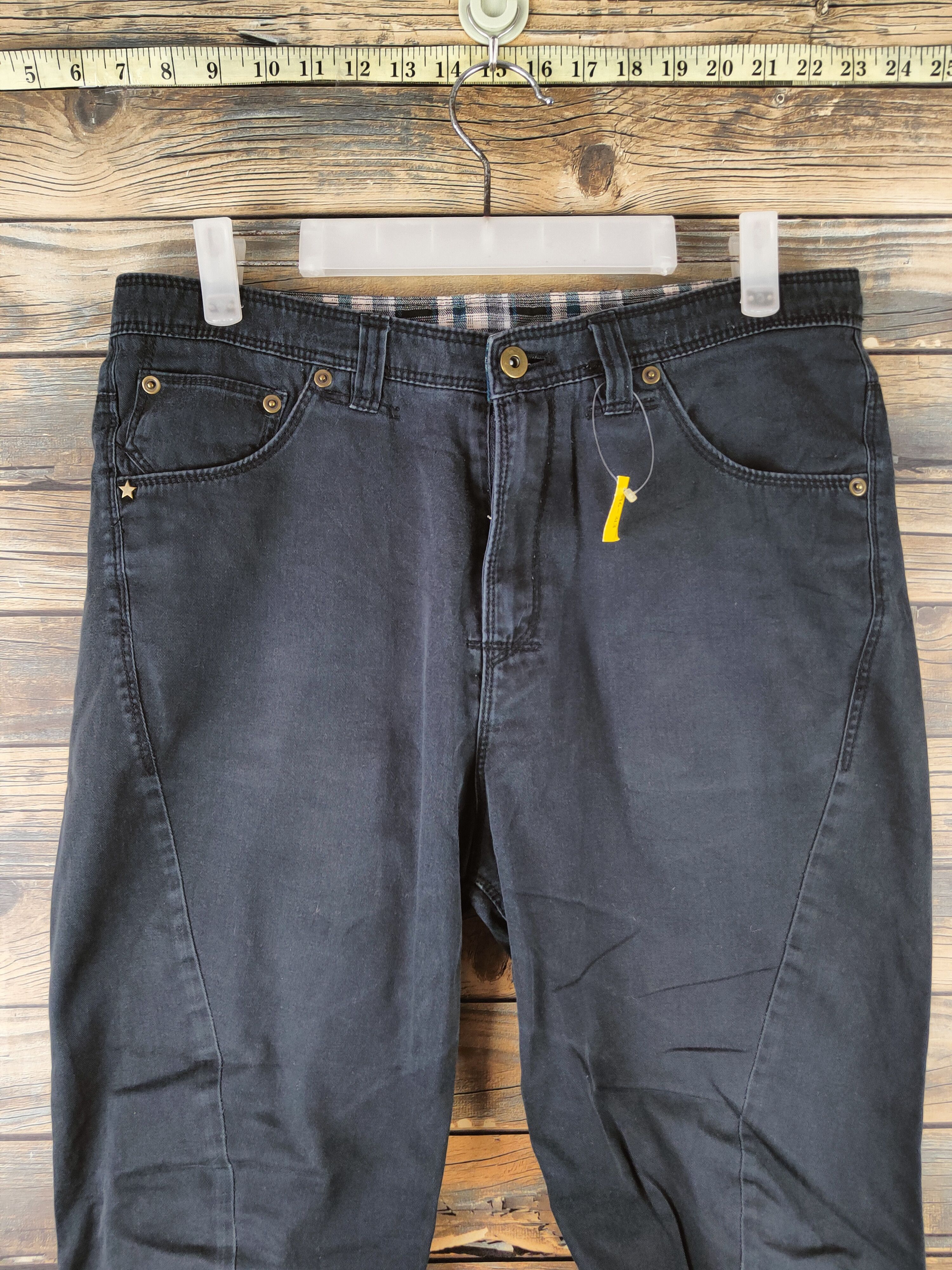 Japanese Brand DL Retro Girl Black Multipocket Casual Pants #46-313 Size 31" - 2 Thumbnail