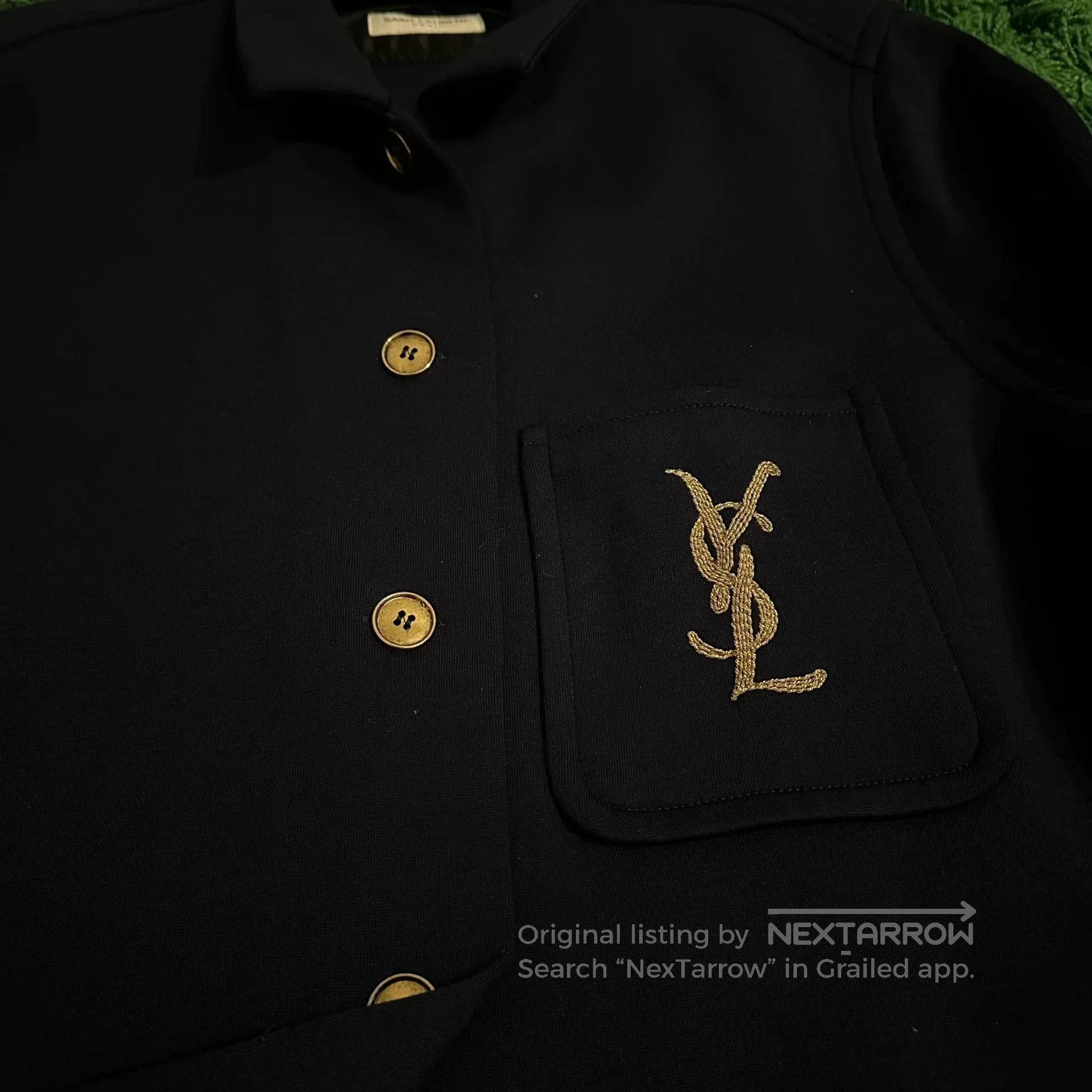 Saint Laurent Paris Saint Laurent Black Gold Button Blazer. Size US S / EU 44-46 / 1 - 2 Thumbnail