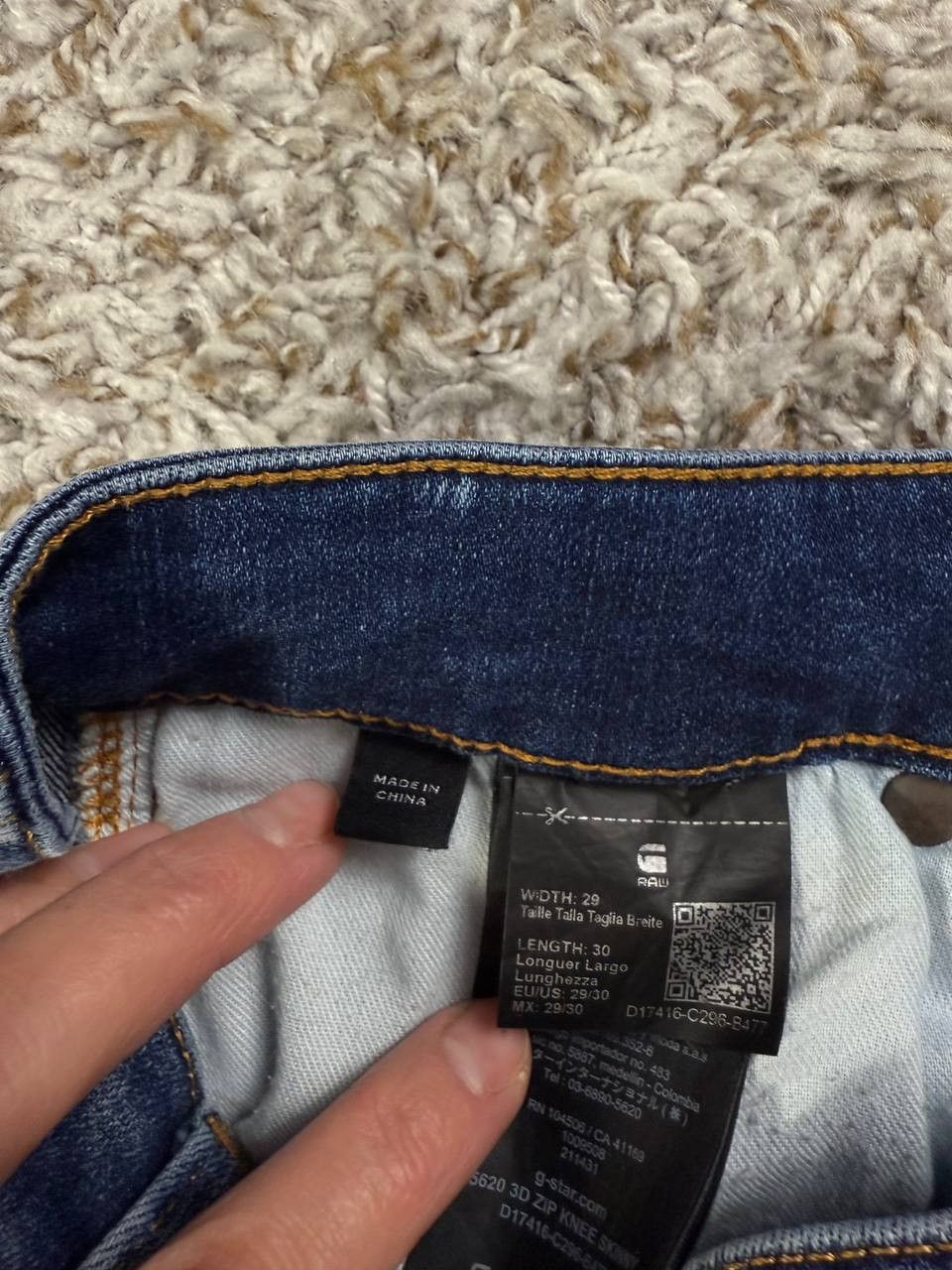 G-Star G-Star RAW 5620 3D Zip Knee Skinny Distressed Size US 29 - 8 Thumbnail