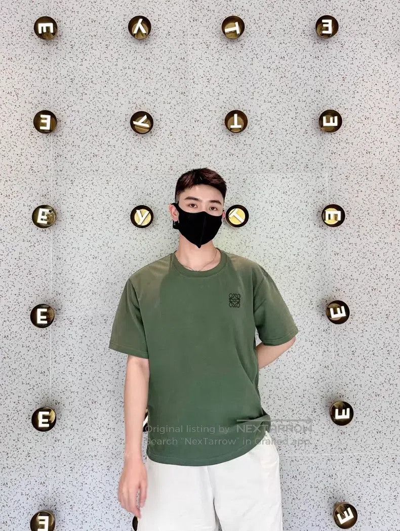 Loewe Loewe Teal Short Sleeve T-shirt with Anagram Embroidered L Size US XL / EU 56 / 4 - 6 Thumbnail