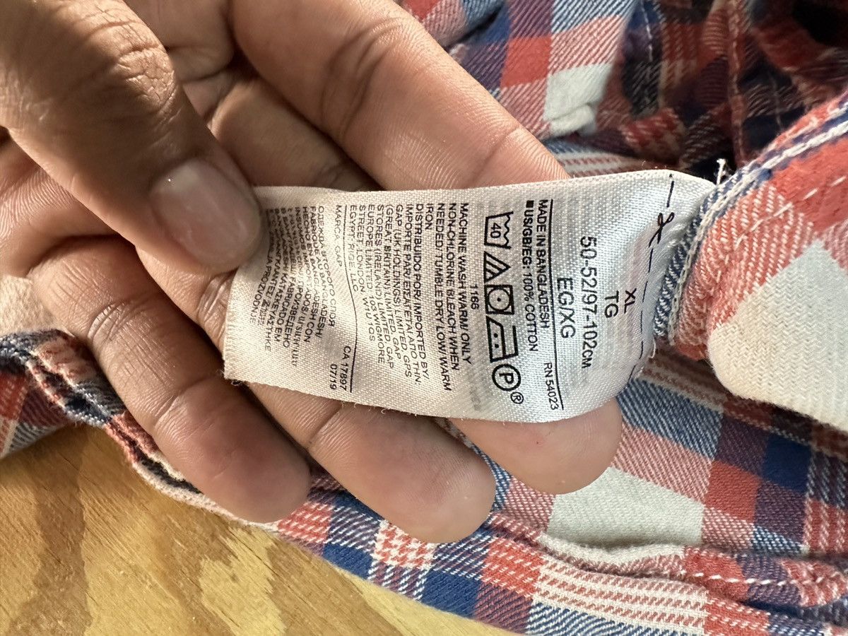 Designer × Gap White, Red and Blue GAP Flannel Shirt Size US XL / EU 56 / 4 - 4 Thumbnail