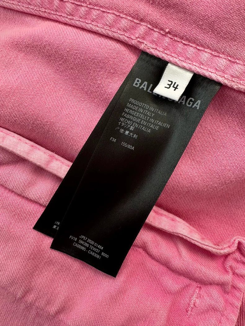 Balenciaga Balenciaga Solid Color Front Logo Letter Printed Denim Jac Size XXS / US 00 / IT 34 - 9 Thumbnail