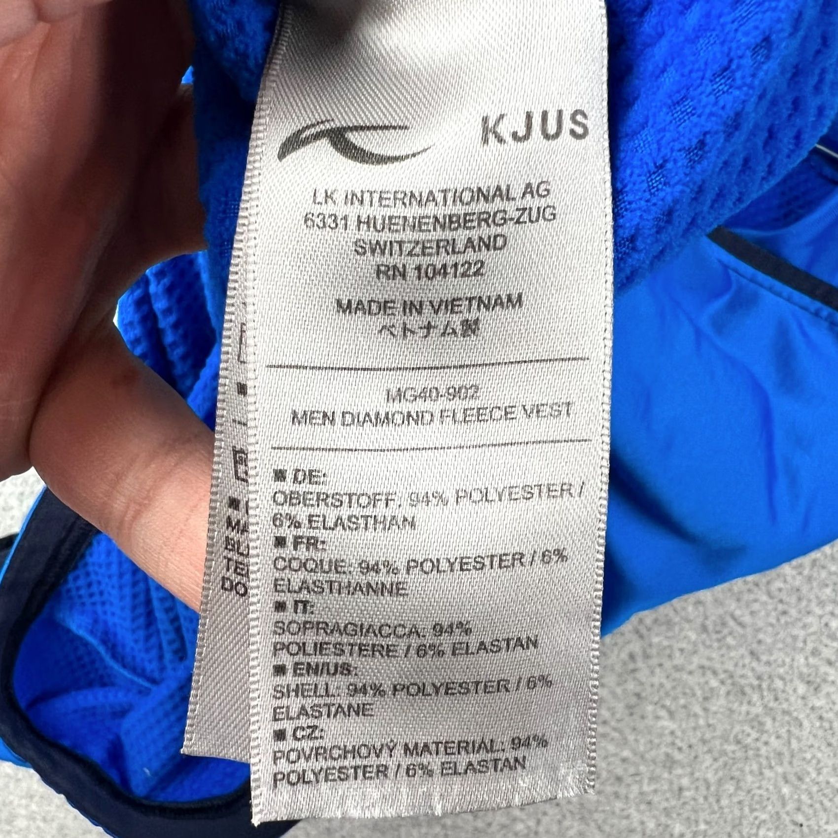 KJUS KJUS Vest Golf Mens Medium Blue Stretch Diamond Fleece Half Zip Pullover 50 Size US M / EU 48-50 / 2 - 4 Thumbnail