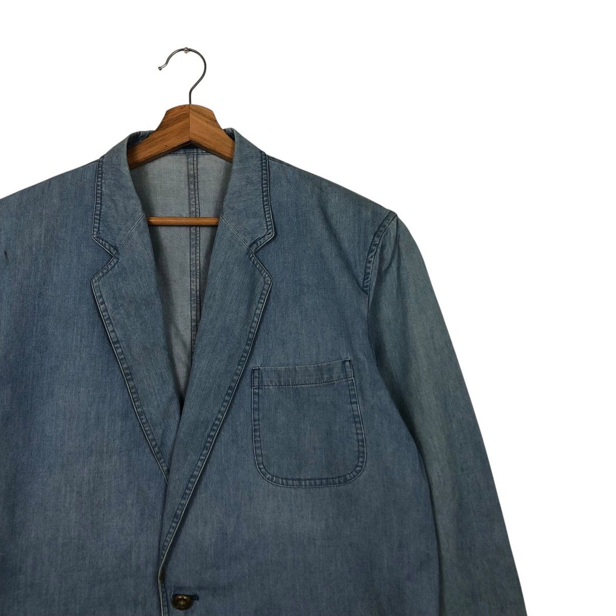 Burberry 📌Vintage Chore Work Denim Jacket Burberrys Double Breast Size US M / EU 48-50 / 2 - 7 Thumbnail