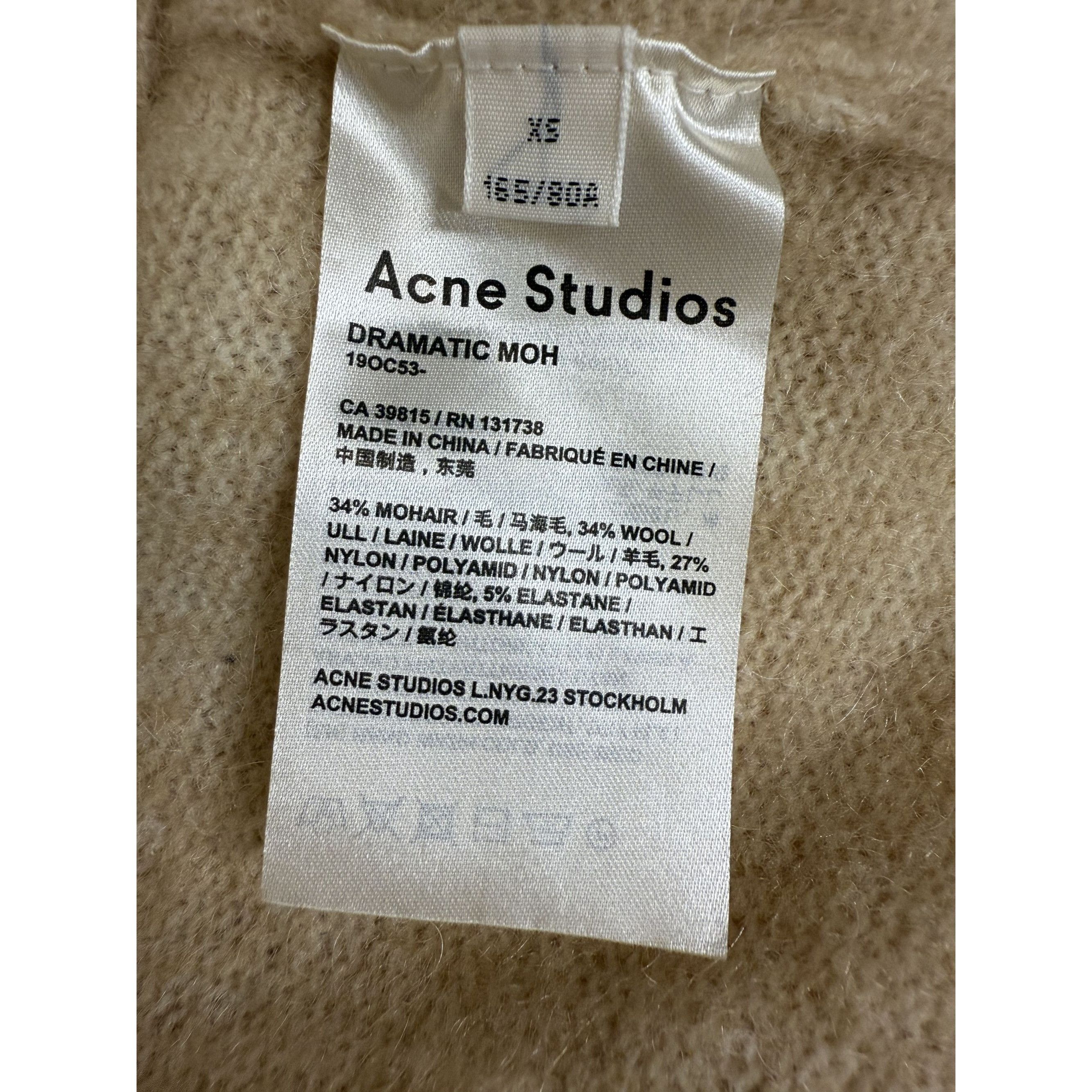 Acne Studios Acne Studios Beige Dramatic Mohair Wool Blend Sweater XS Size XS / US 0-2 / IT 36-38 - 5 Thumbnail