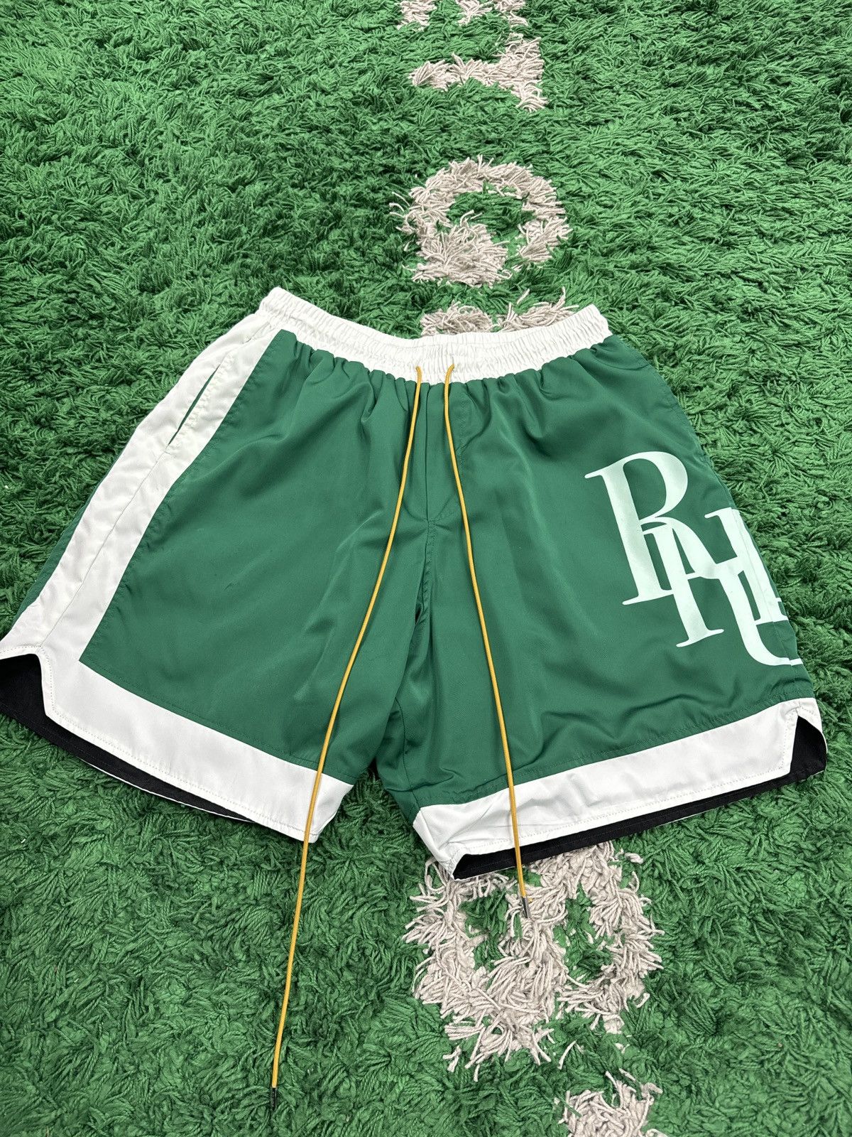 image of Rhude Swim Trunks in Green, Men's (Size 38)