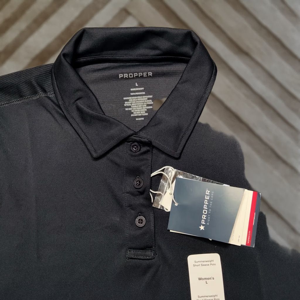 Propper PROPPER Summer Weight Women L Navy Blue Short Sleeve Polo Shirt NEW Size L / US 10 / IT 46 - 1 Thumbnail