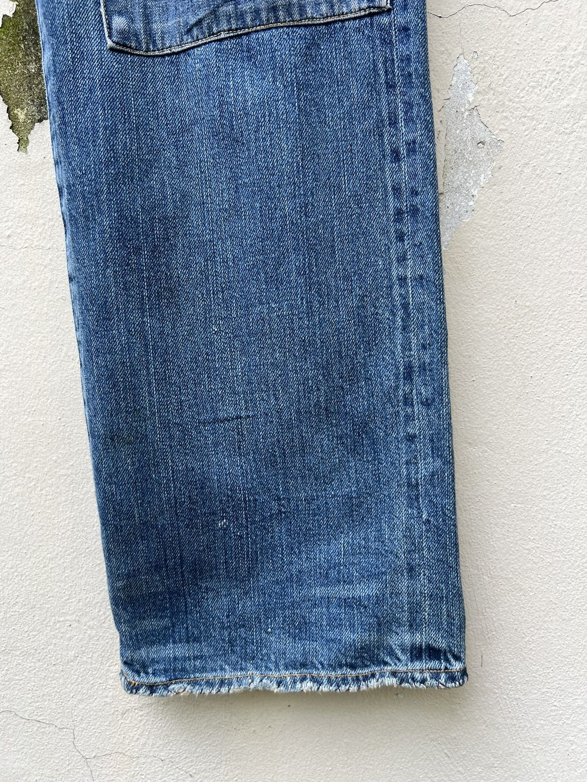 Levi's 90s Levi's LVC #555 Distressed Patchwork Selvedge Denim Size US 32 / EU 48 - 13 Thumbnail