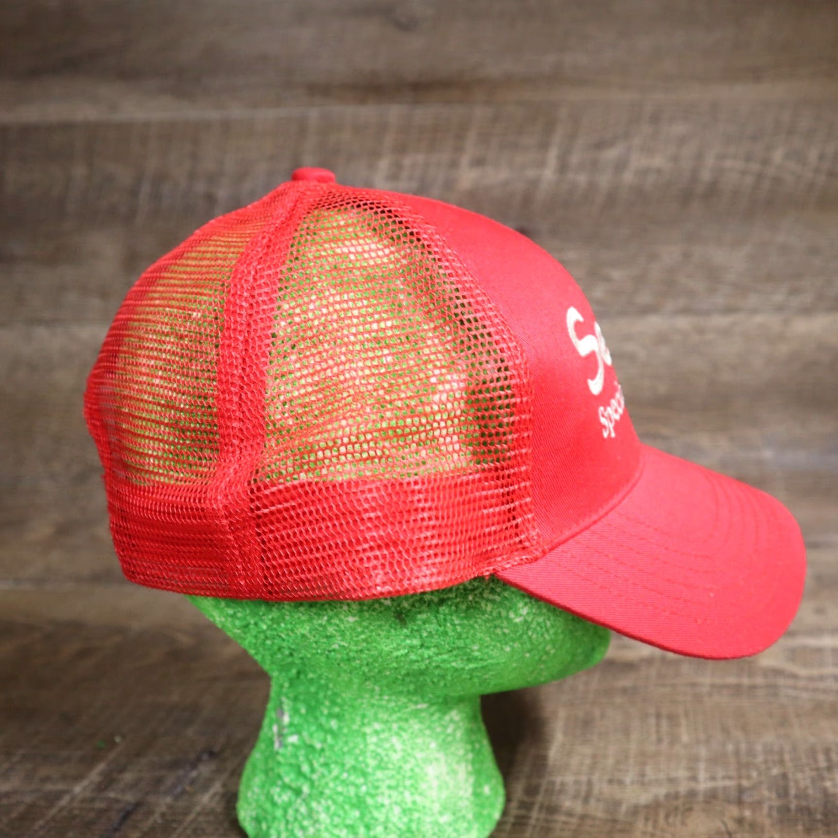 Vintage RED Hat Cap Adult Adjustable Hat Mens Adjustable Red Baseball Cap Size ONE SIZE - 3 Thumbnail