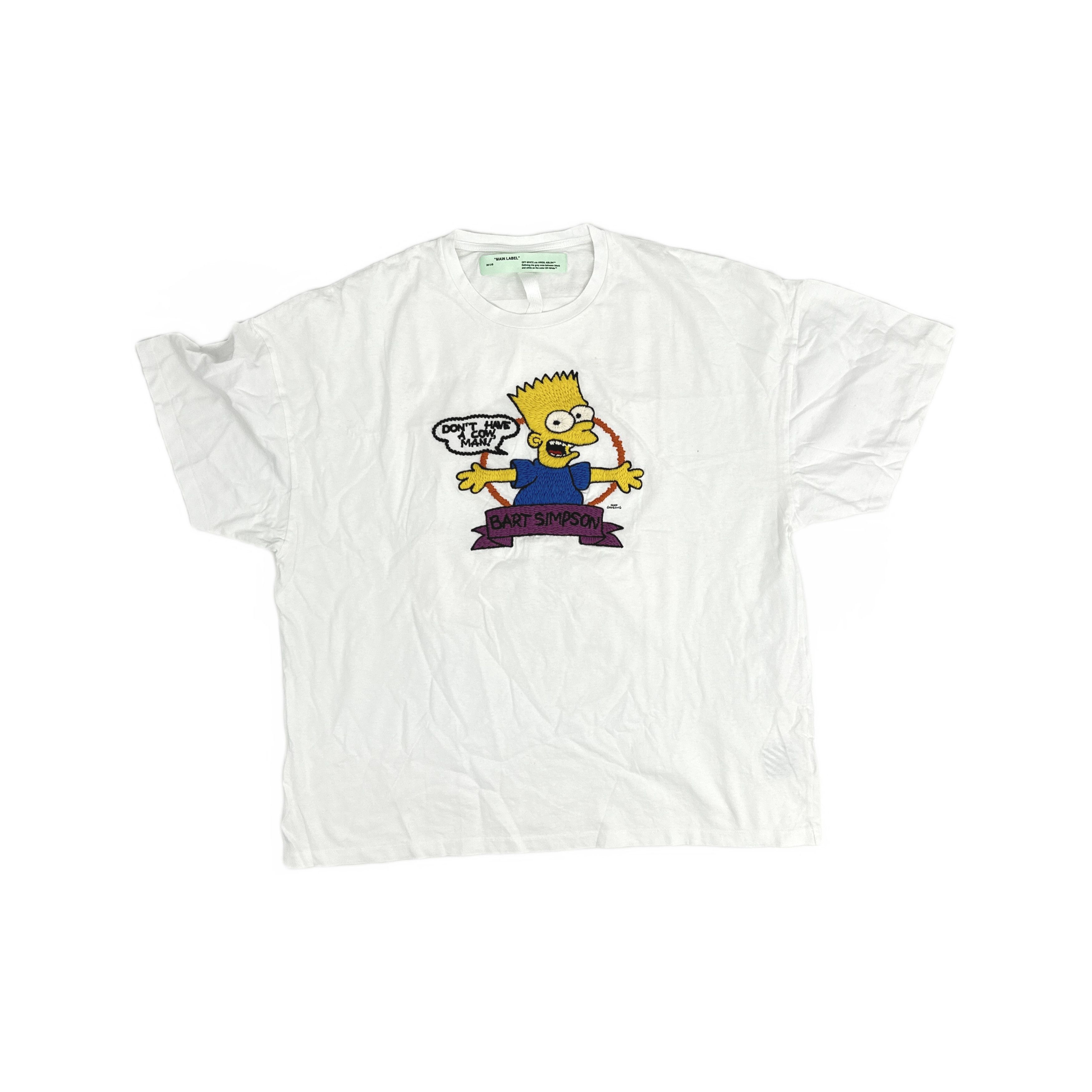 Off-White Off-White Bart Simpson Embroidered T-Shirt Size XS Size US XS / EU 42 / 0 - 1 Thumbnail