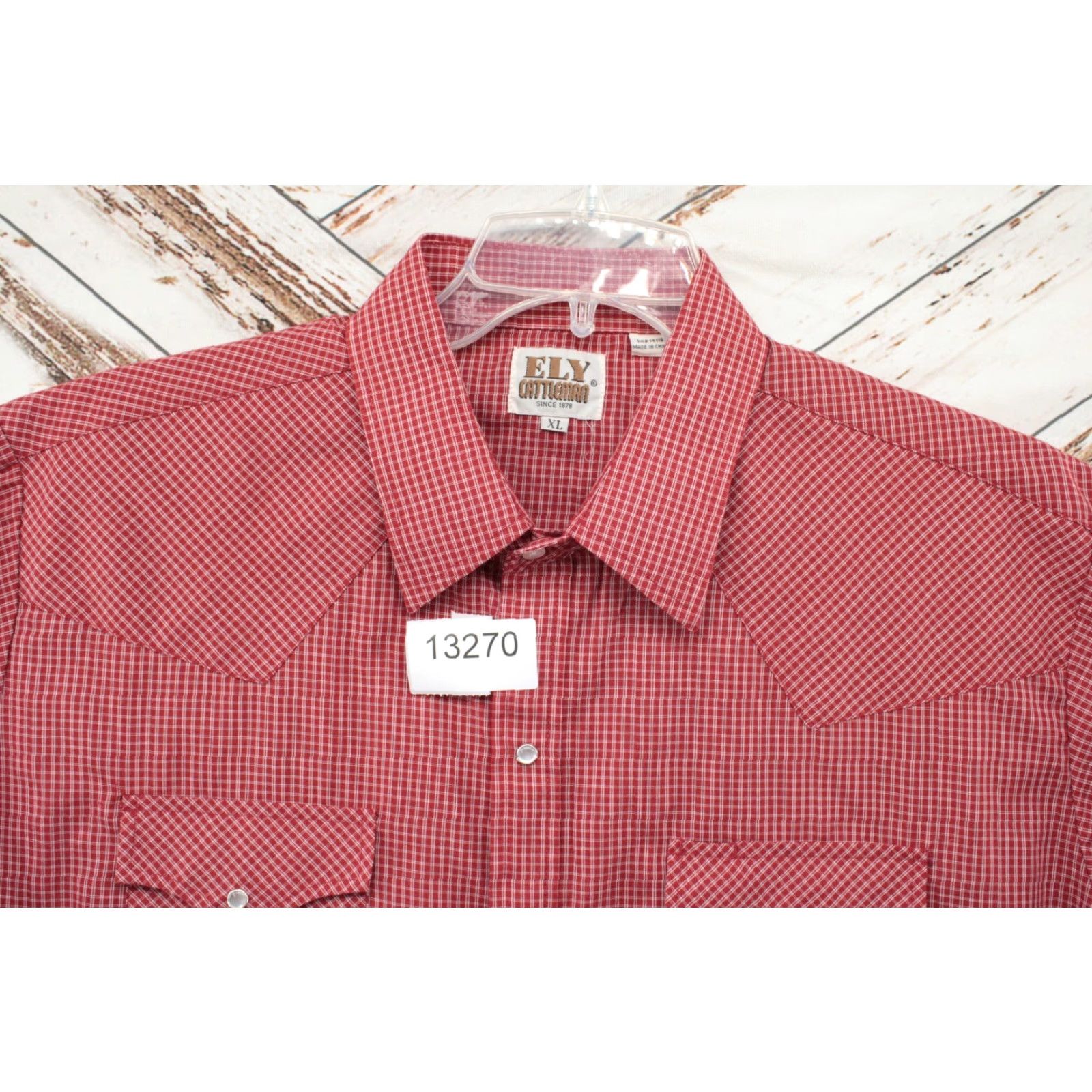 Vintage VINTAGE Ely Cattleman Shirt Men’s XL Red Checks Short Sleeve Pearl Snap Cowboy Size US XL / EU 56 / 4 - 7 Thumbnail