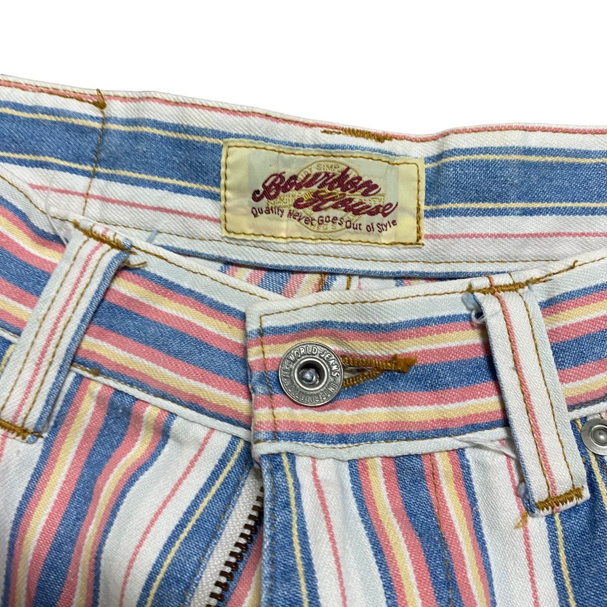 Japanese Brand Super Flare🔥 BOURBON HOUSE striped Flare Pants Size US 30 / EU 46 - 16 Thumbnail