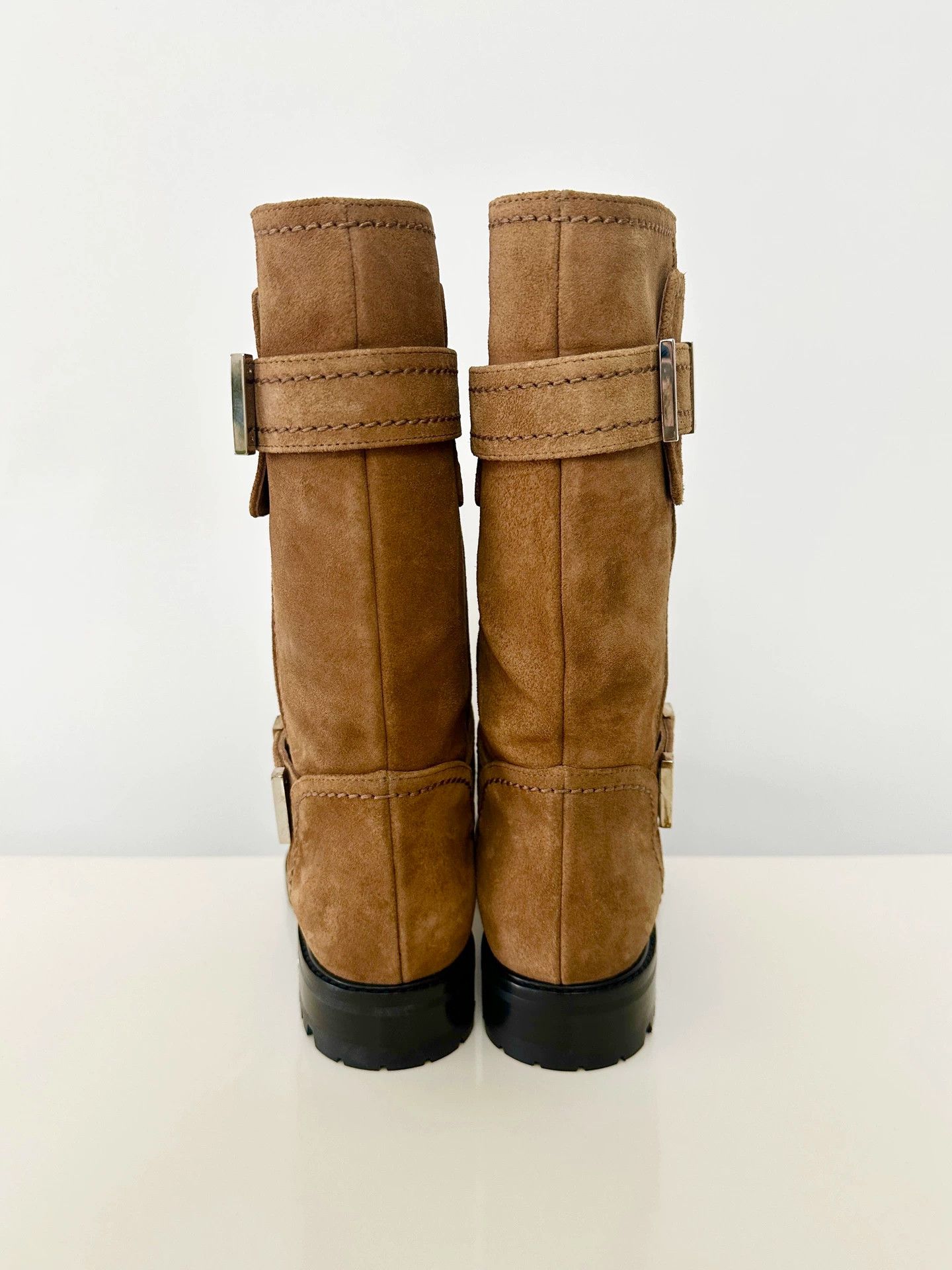 Dior Dior CD suede mid-calf boots women's caramel khaki Size US 6 / IT 36 - 5 Thumbnail