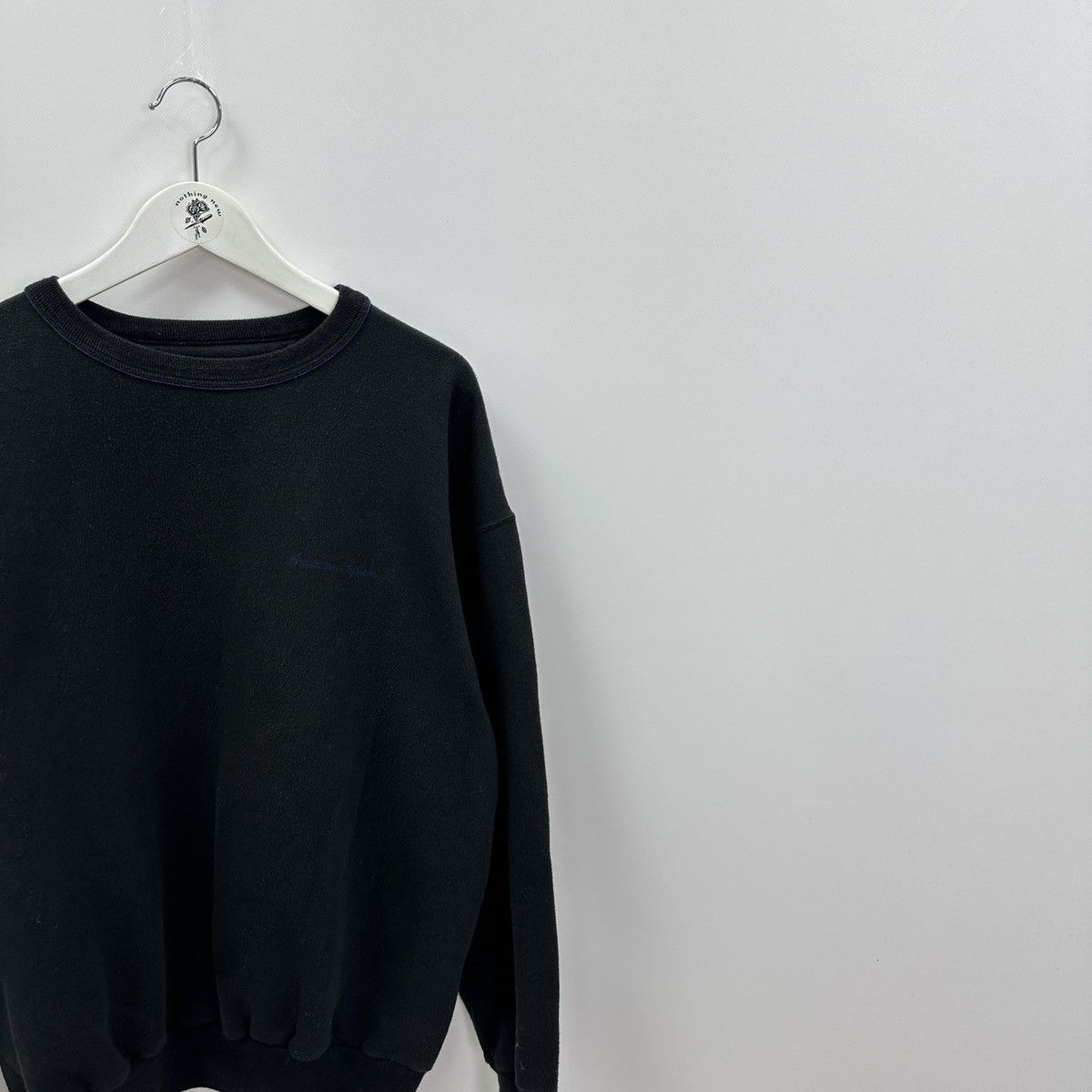 Vintage Vintage 90s Sun Faded American System basic black sweatshirt Size US XL / EU 56 / 4 - 2 Thumbnail